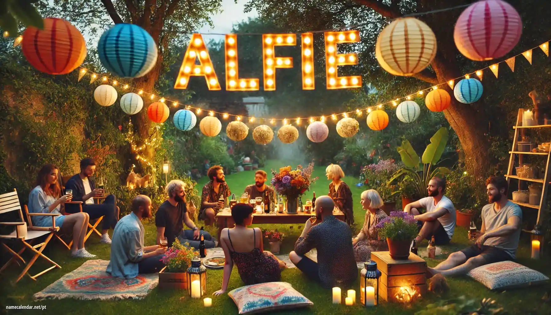 Celebração do dia do nome e nome - Alfie