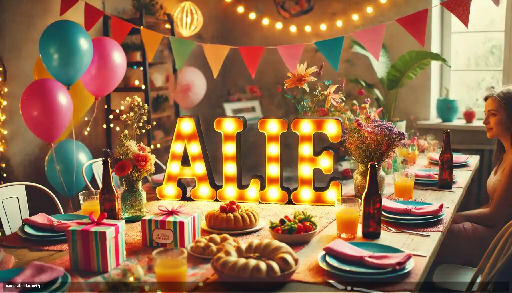 Celebração do dia do nome e nome - Alie