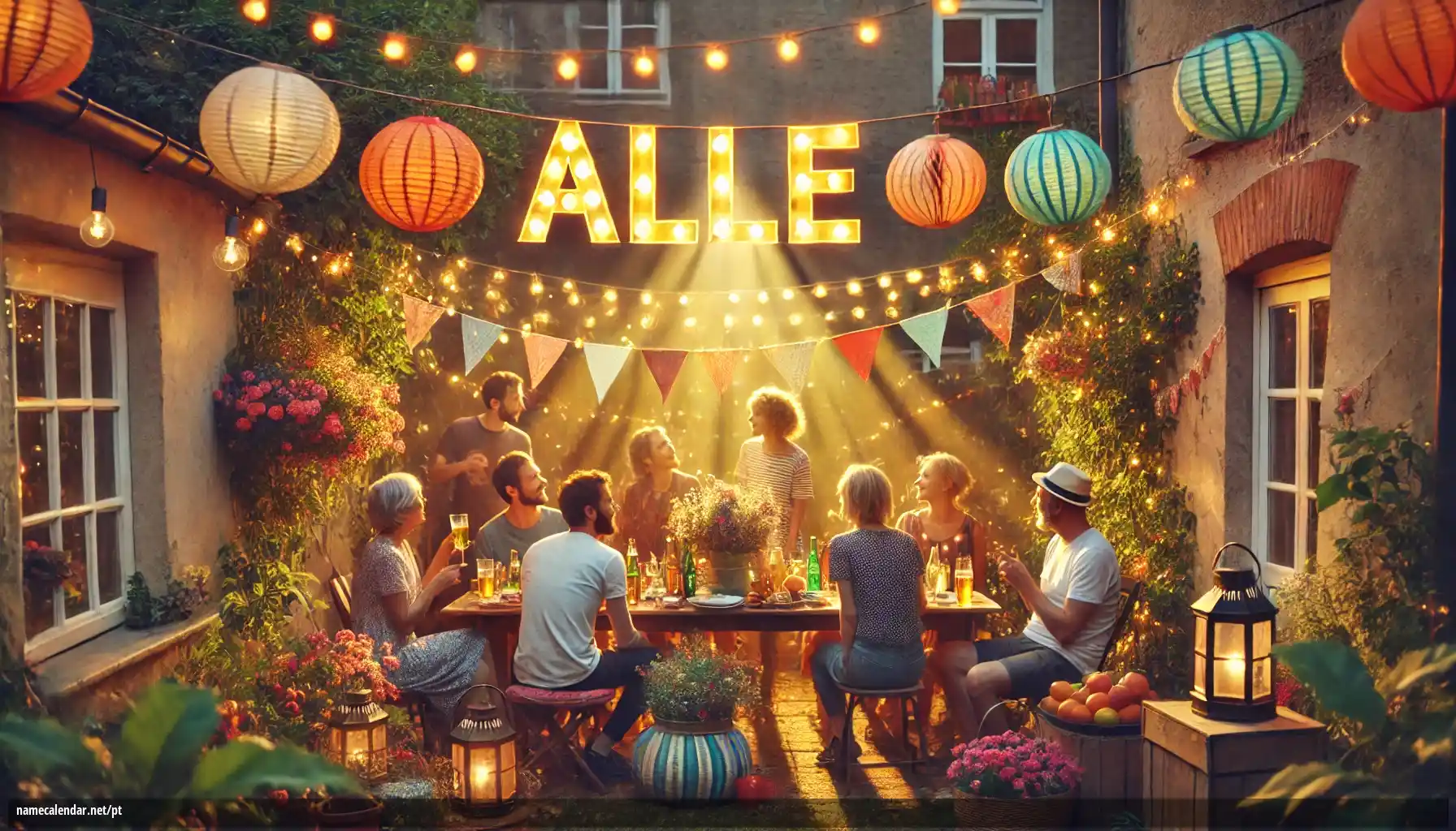 Celebração do dia do nome e nome - Alle