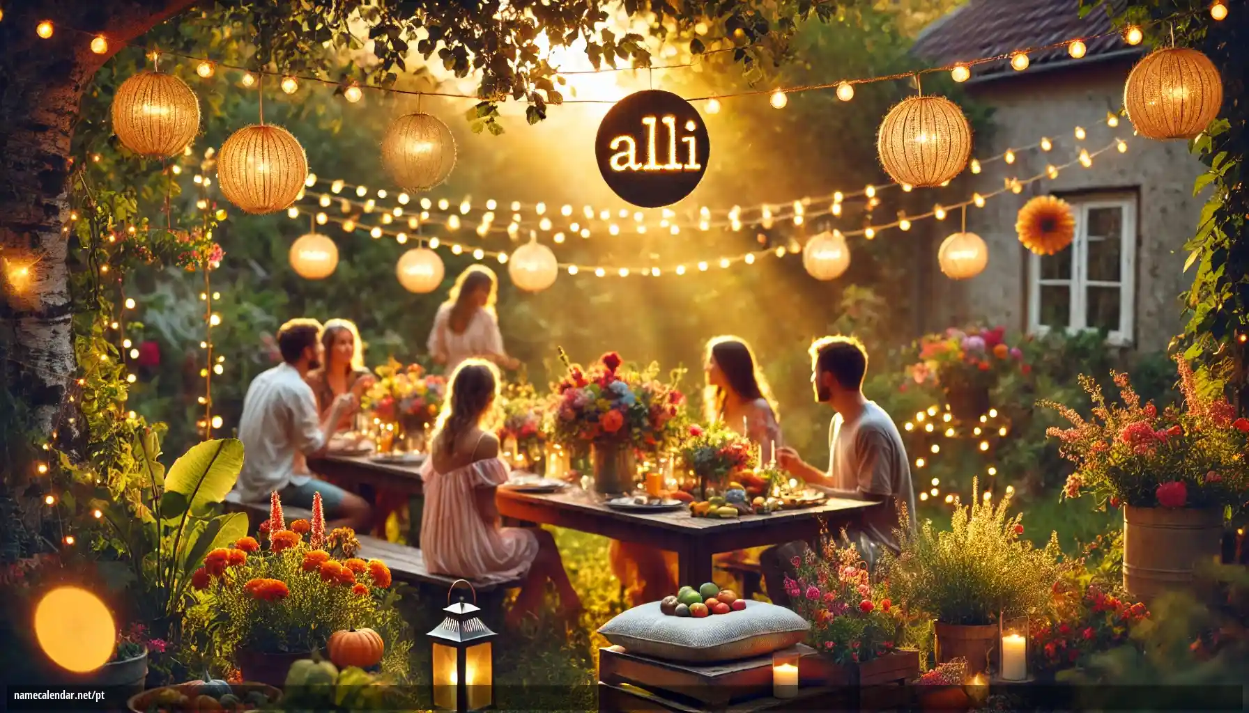 Celebração do dia do nome e nome - Alli