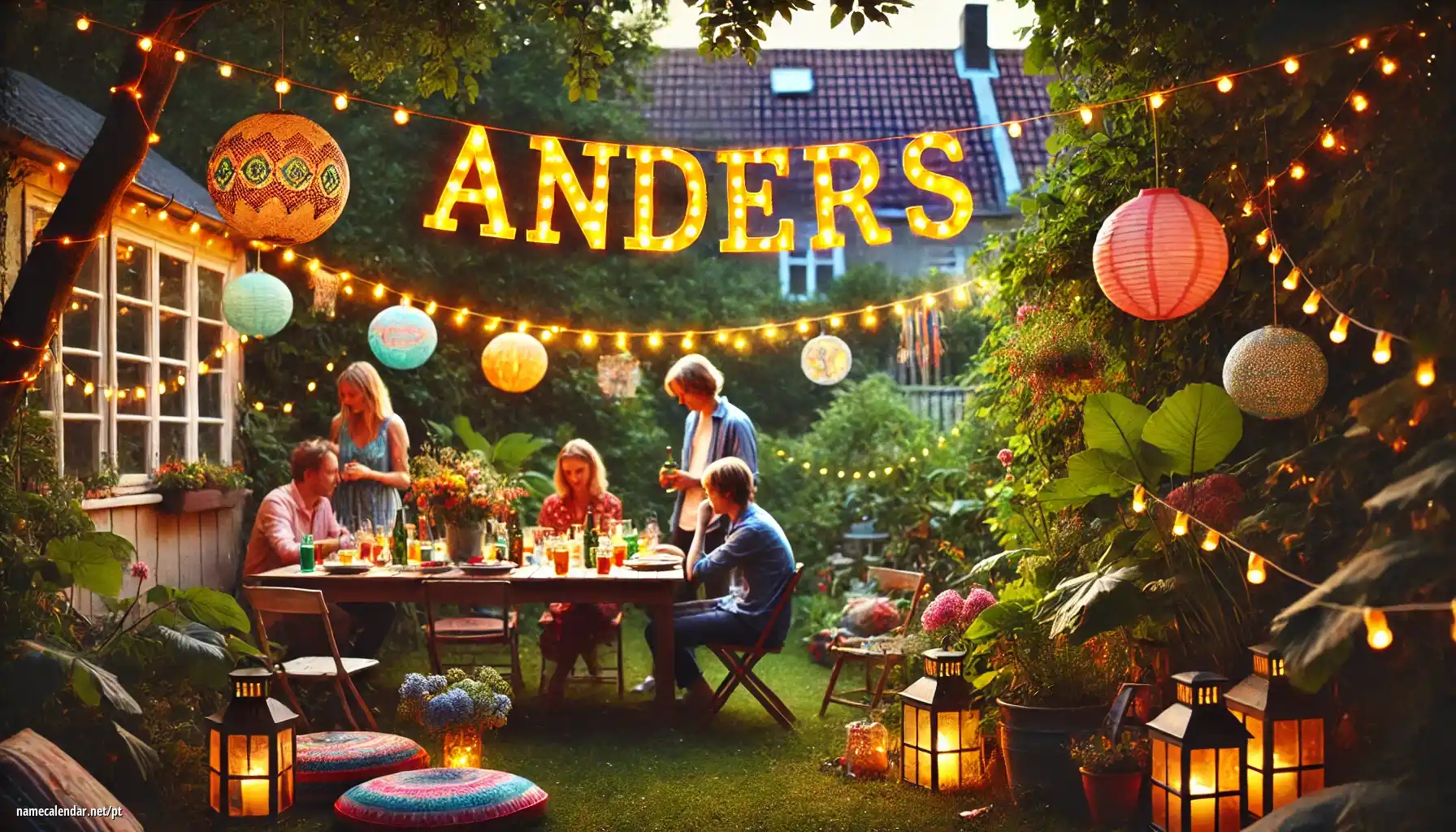 Celebração do dia do nome e nome - Anders