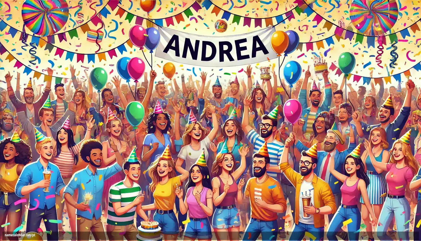 Celebração do dia do nome e nome - Andrea
