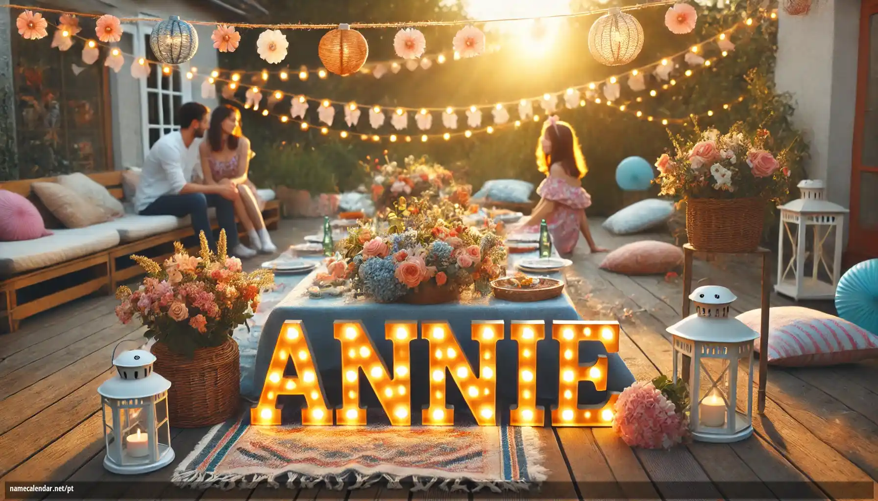 Celebração do dia do nome e nome - Annie