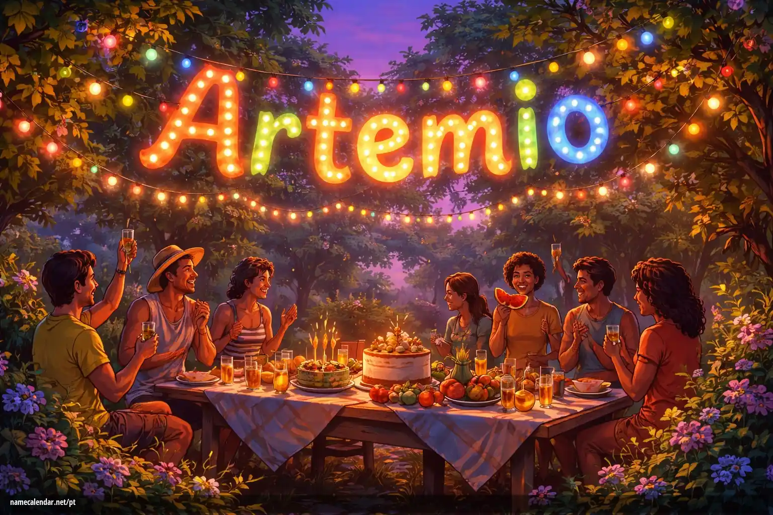 Celebração do dia do nome e nome - Artemio