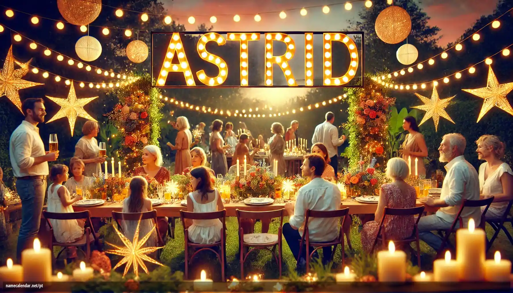 Celebração do dia do nome e nome - Astrid