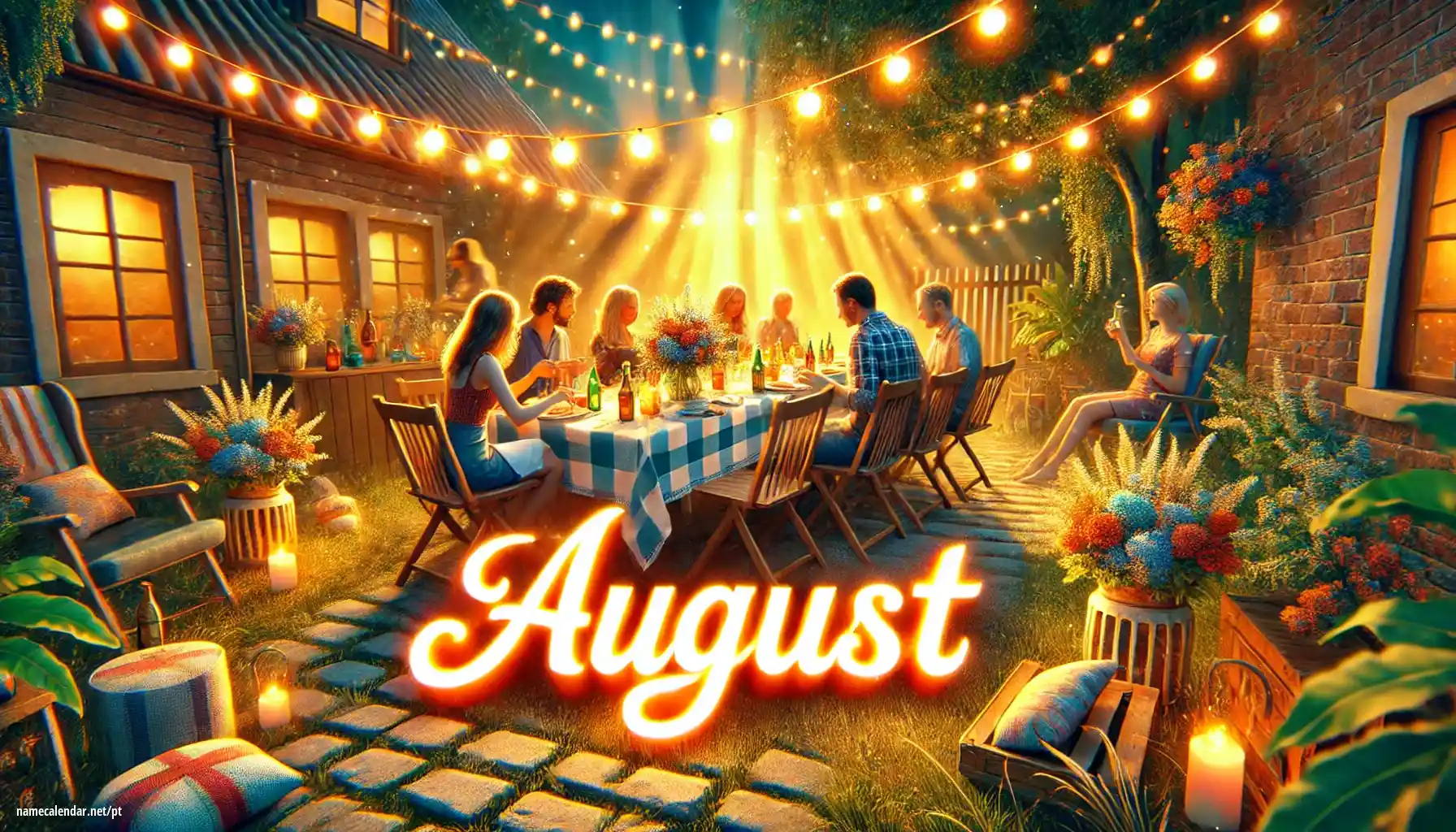 Celebração do dia do nome e nome - August