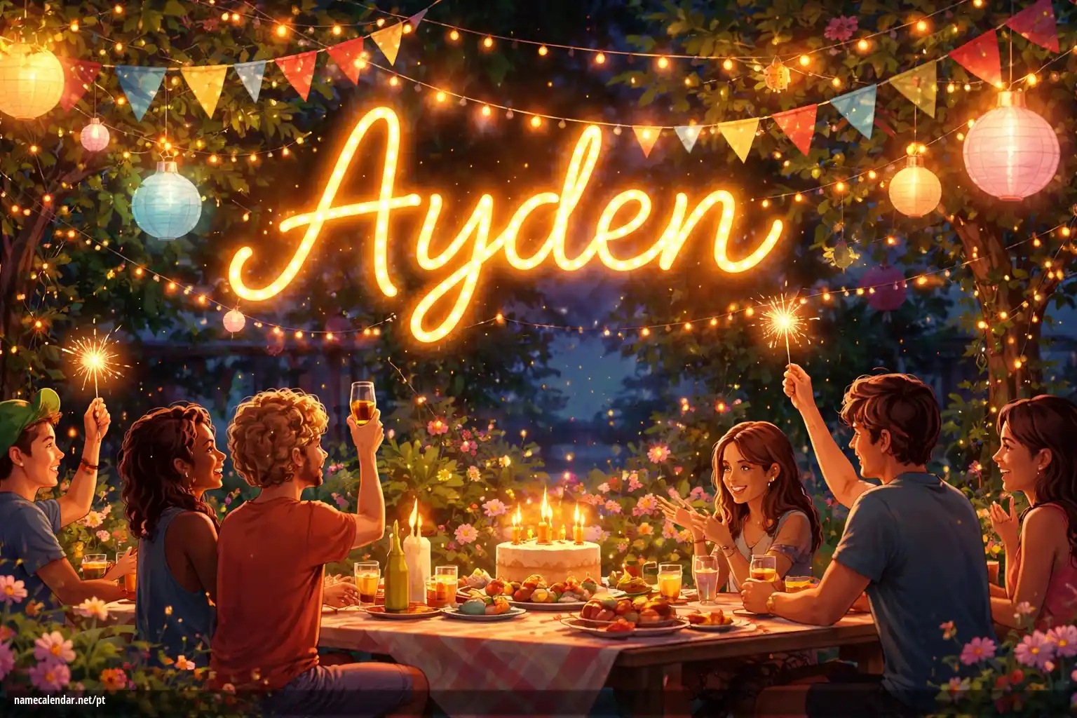 Celebração do dia do nome e nome - Ayden