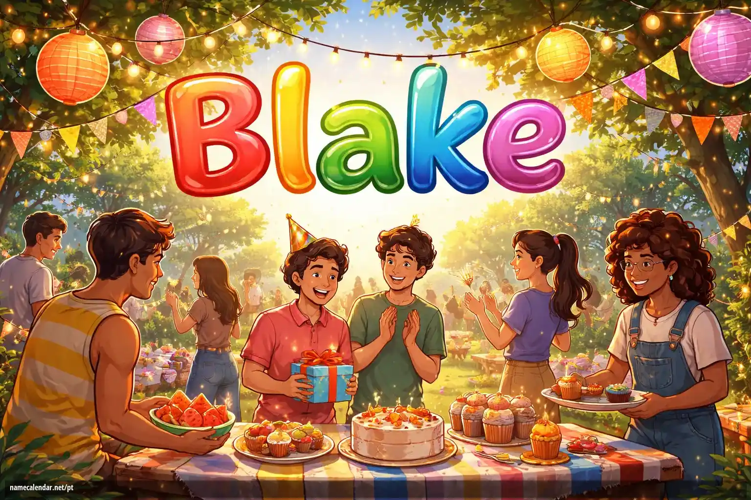 Celebração do dia do nome e nome - Blake