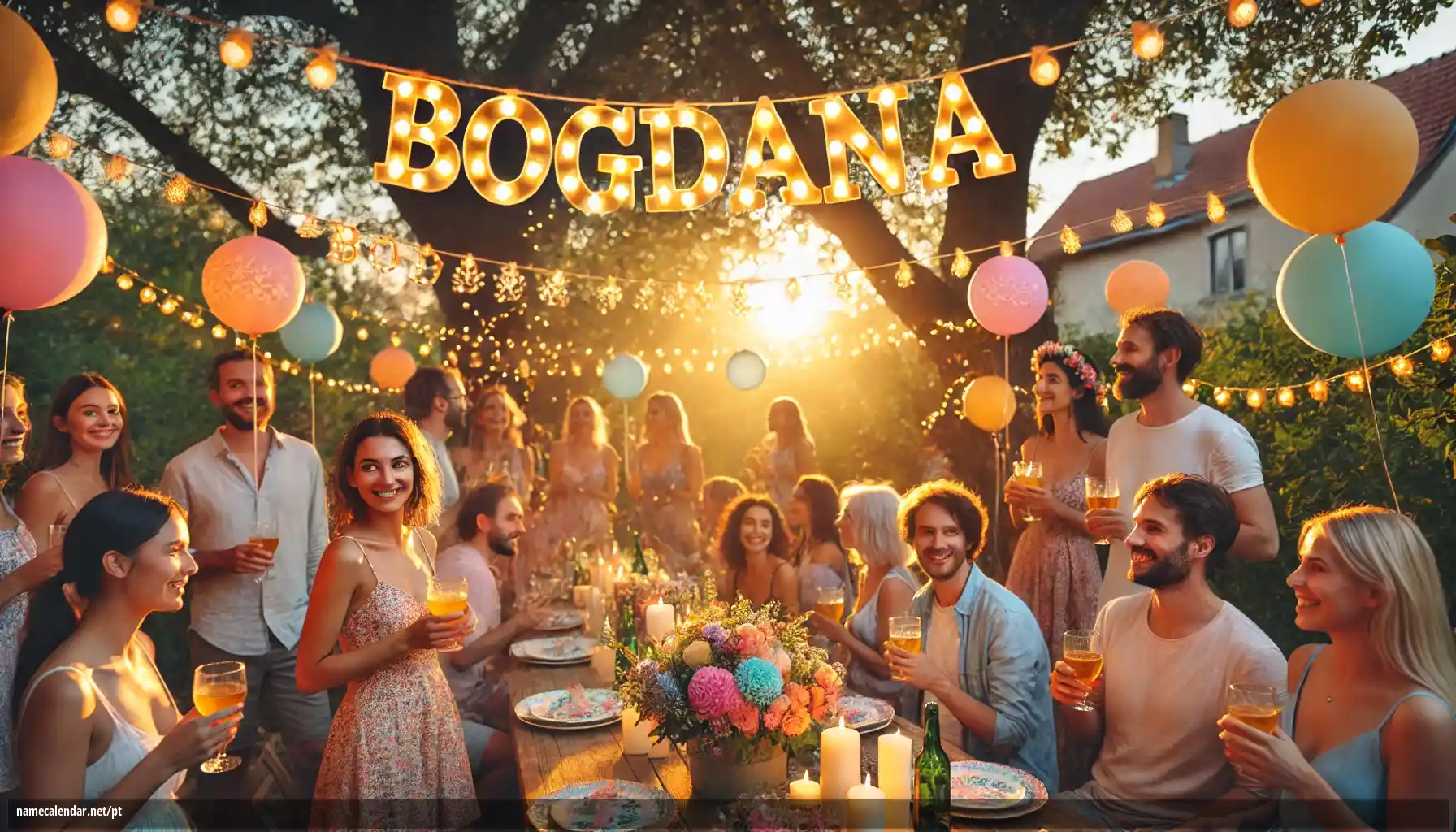 Celebração do dia do nome e nome - Bogdana