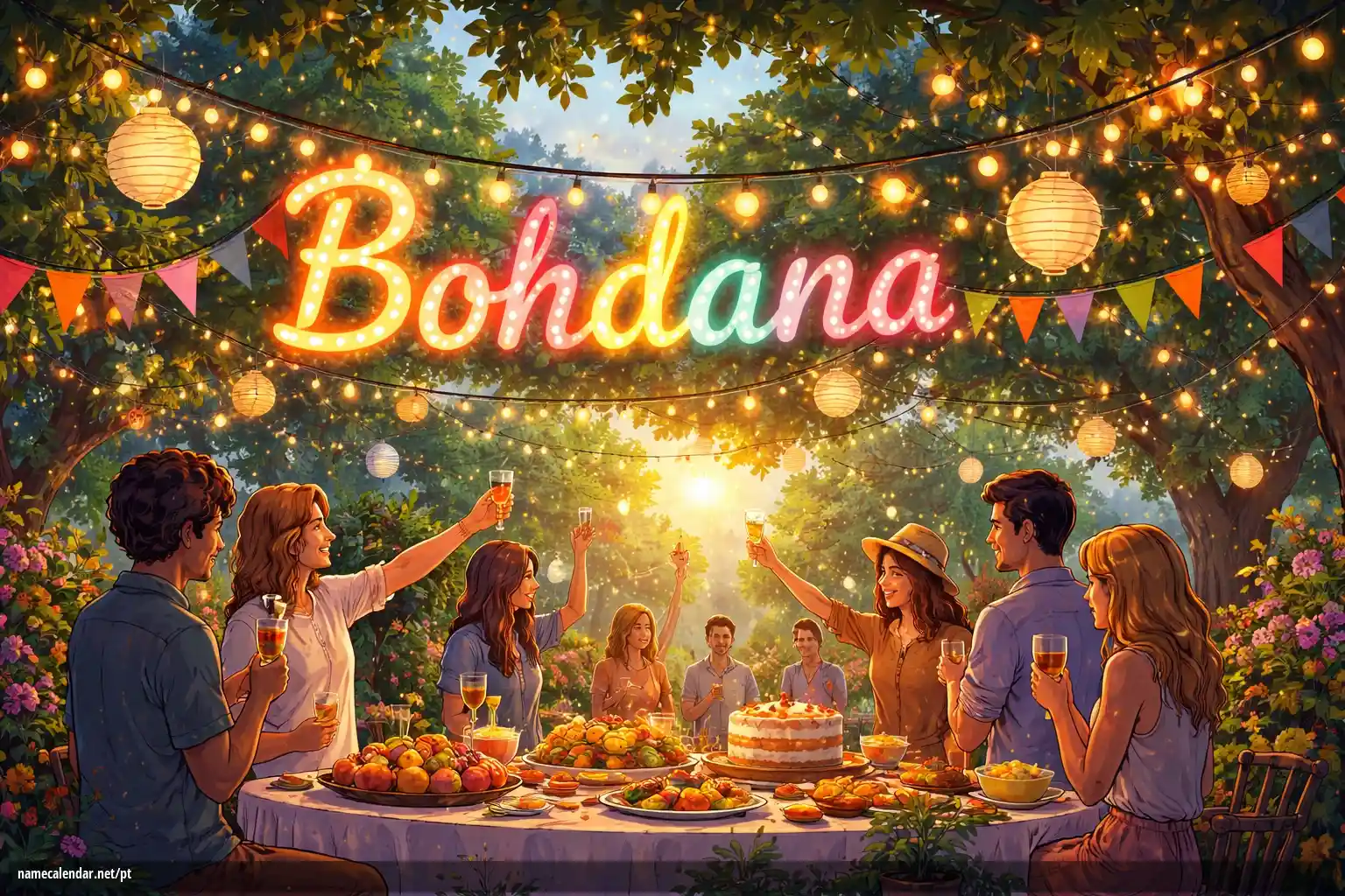 Celebração do dia do nome e nome - Bohdana