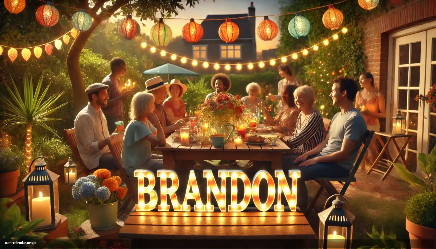 Celebração do dia do nome e nome - Brandon