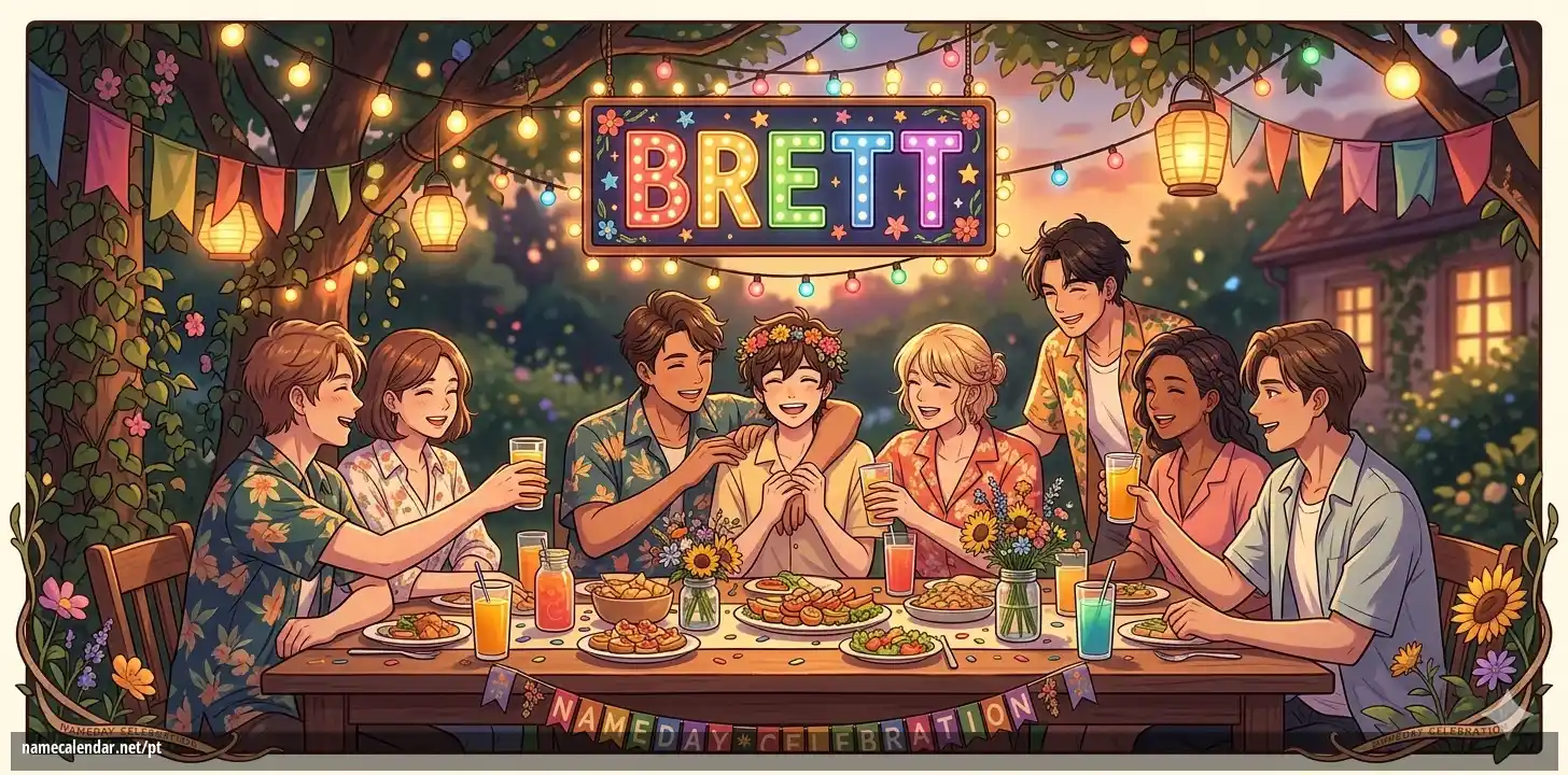 Celebração do dia do nome e nome - Brett