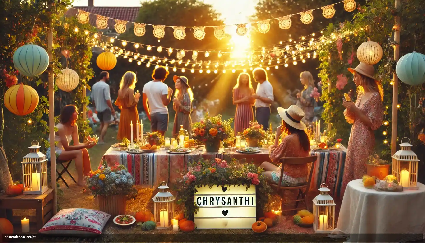 Celebração do dia do nome e nome - Chrysanthi