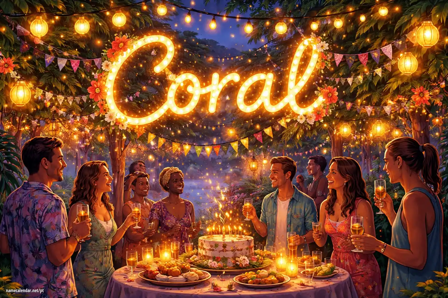 Celebração do dia do nome e nome - Coral