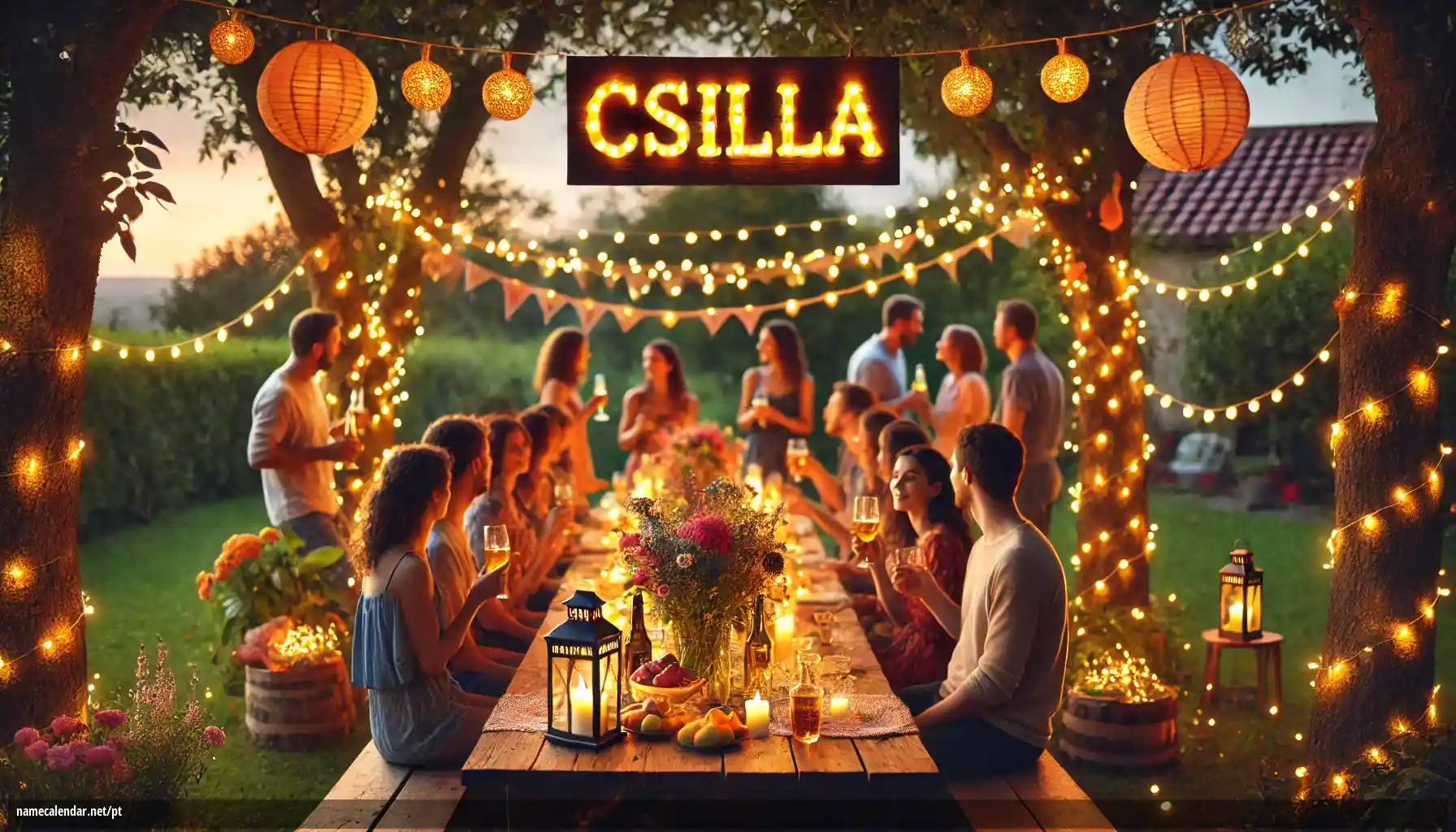 Celebração do dia do nome e nome - Csilla