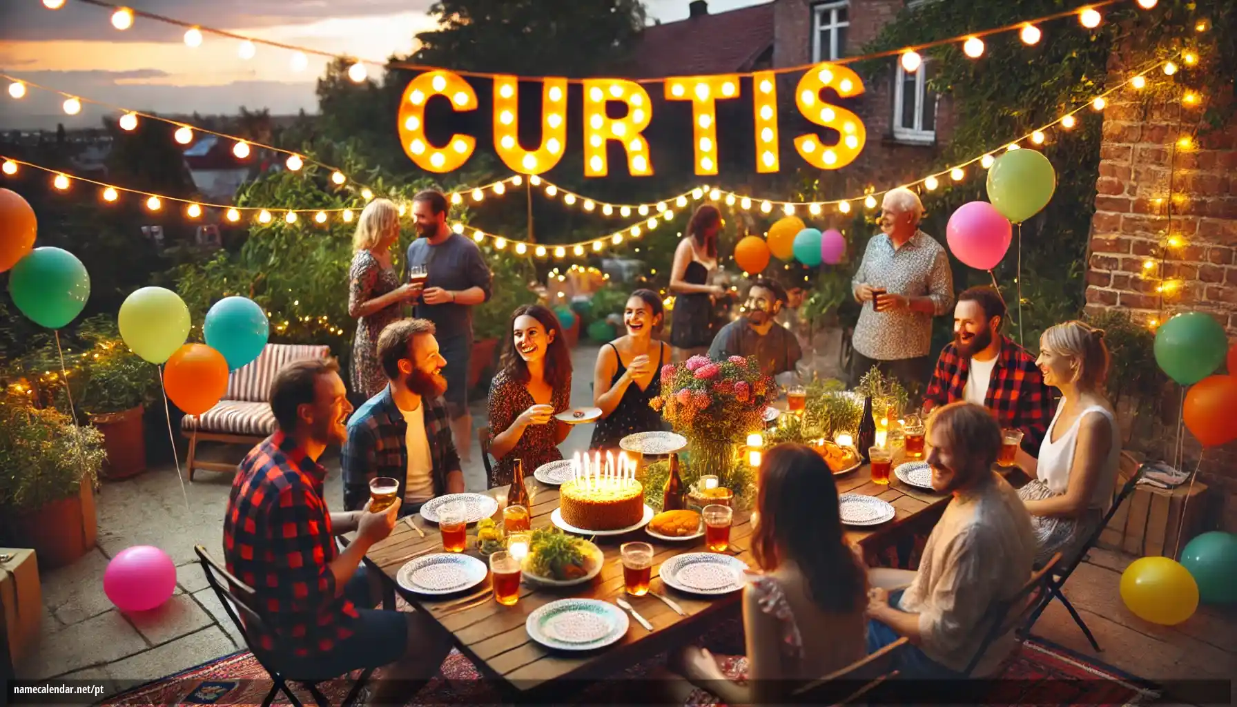 Celebração do dia do nome e nome - Curtis