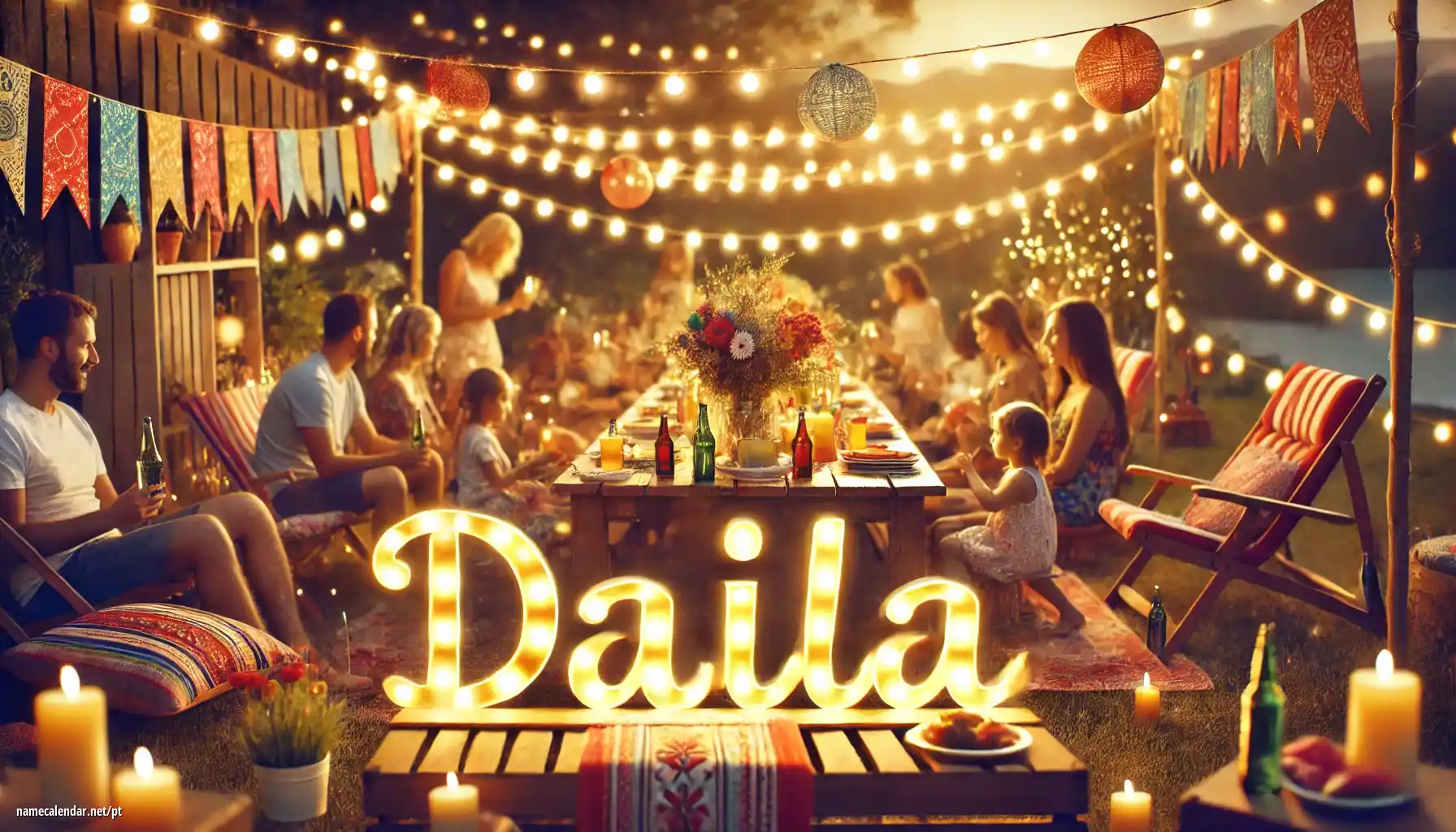 Celebração do dia do nome e nome - Daila