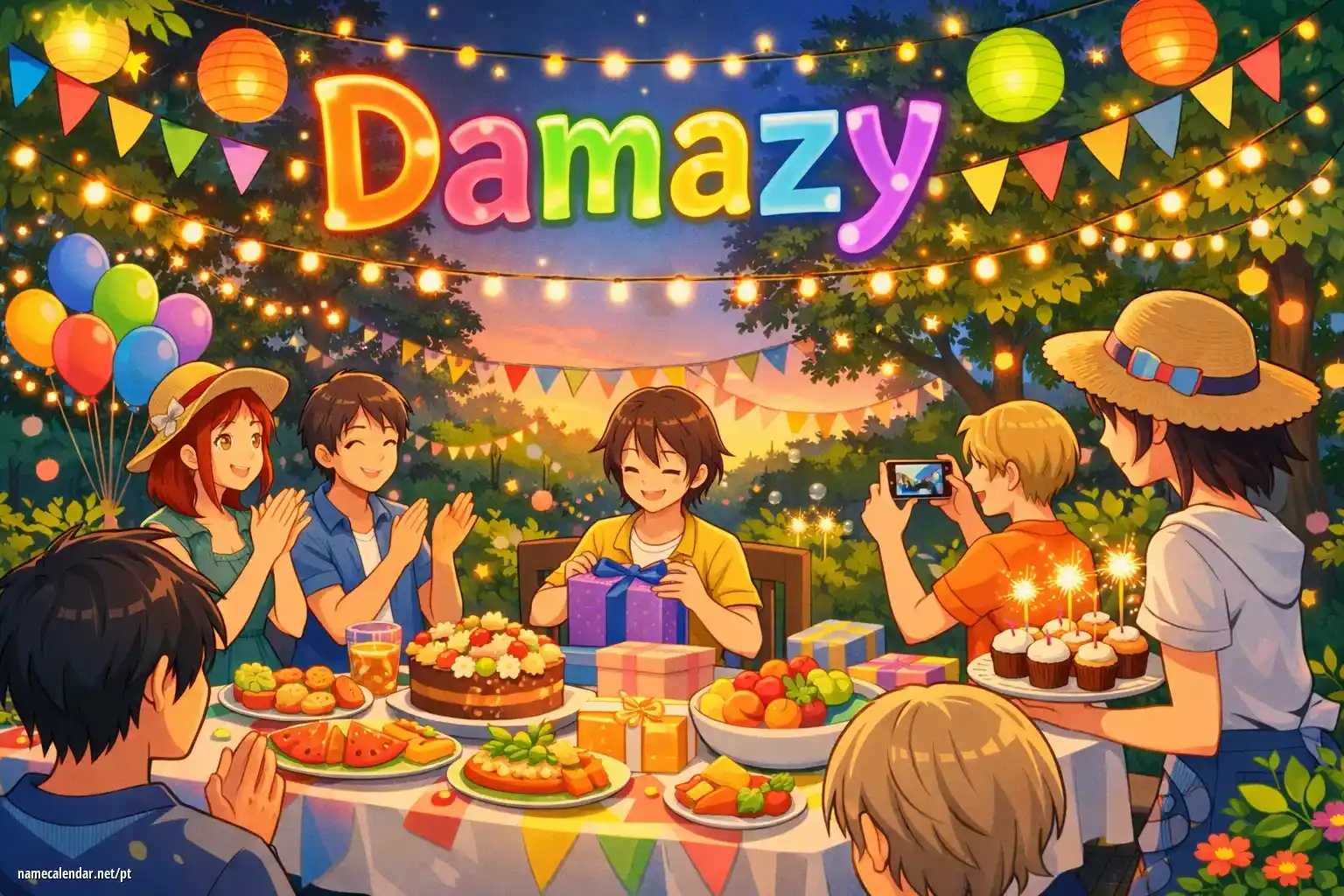 Celebração do dia do nome e nome - Damazy