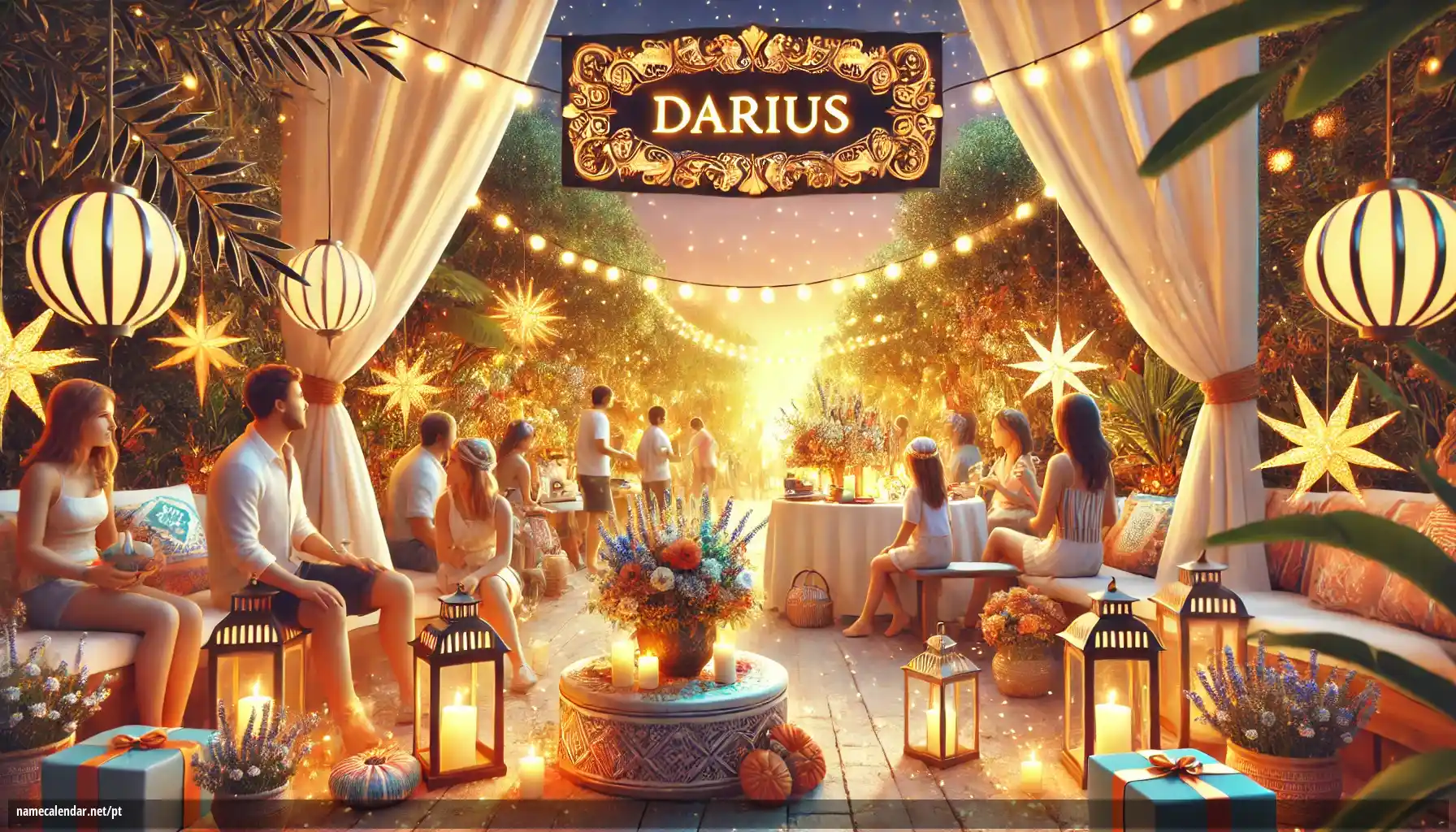 Celebração do dia do nome e nome - Darius