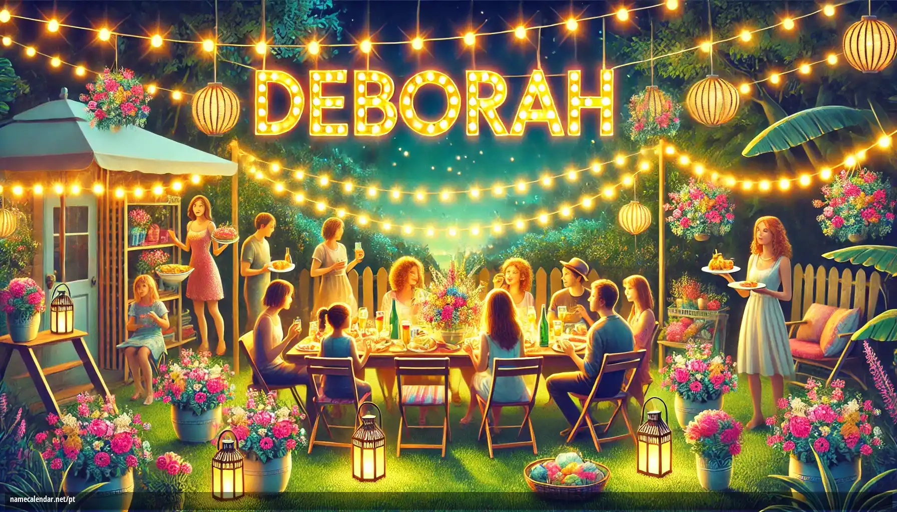 Celebração do dia do nome e nome - Deborah