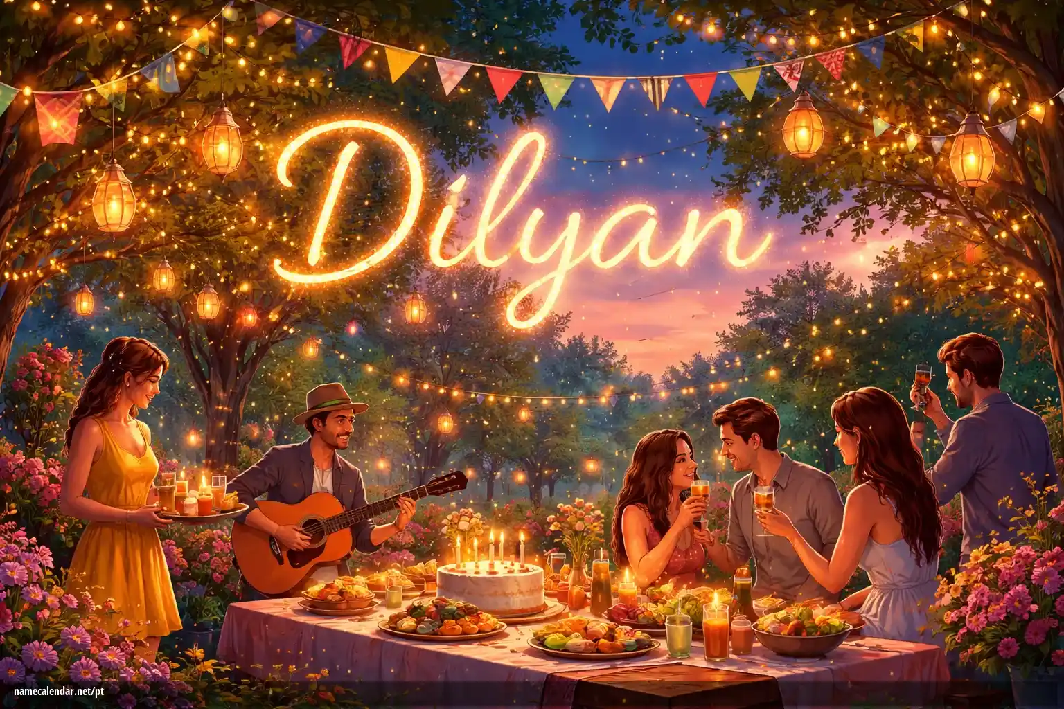 Celebração do dia do nome e nome - Dilyan