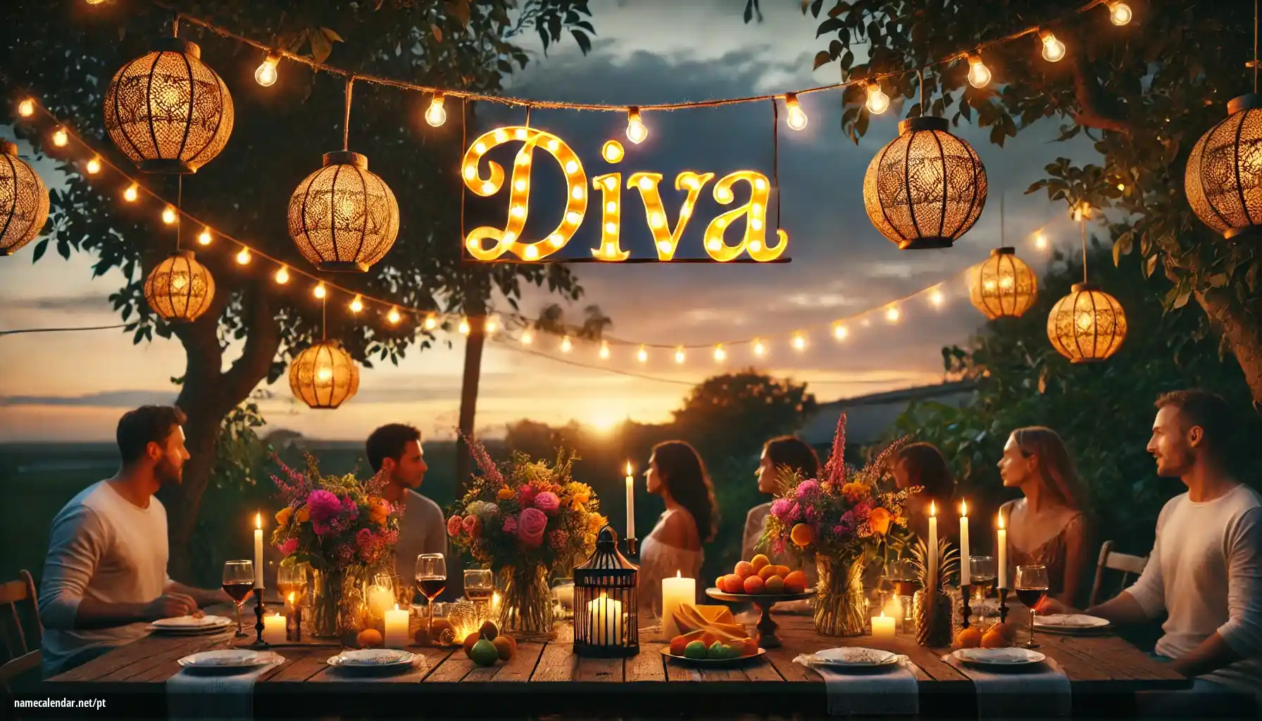 Celebração do dia do nome e nome - Diva