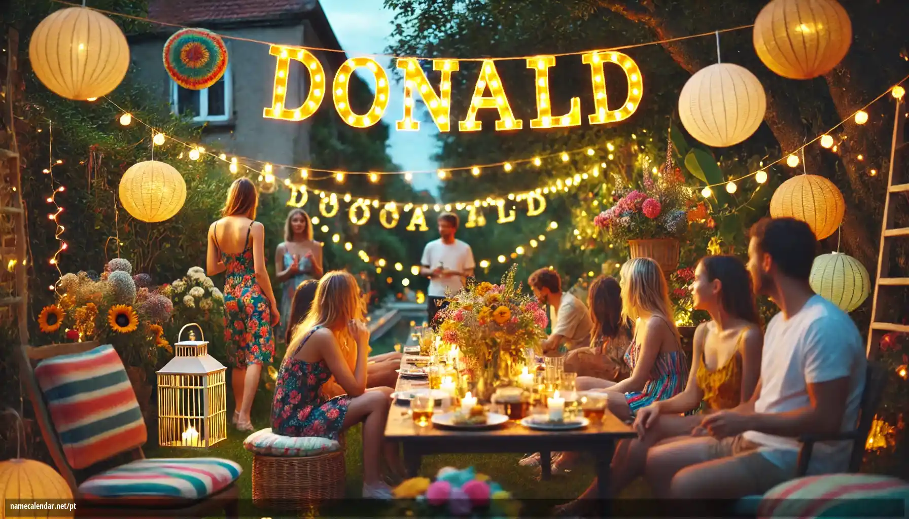 Celebração do dia do nome e nome - Donald