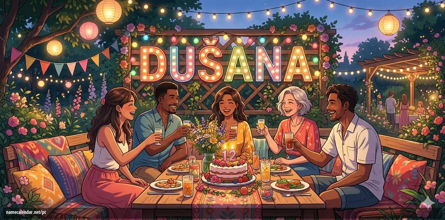 Celebração do dia do nome e nome - Dušana