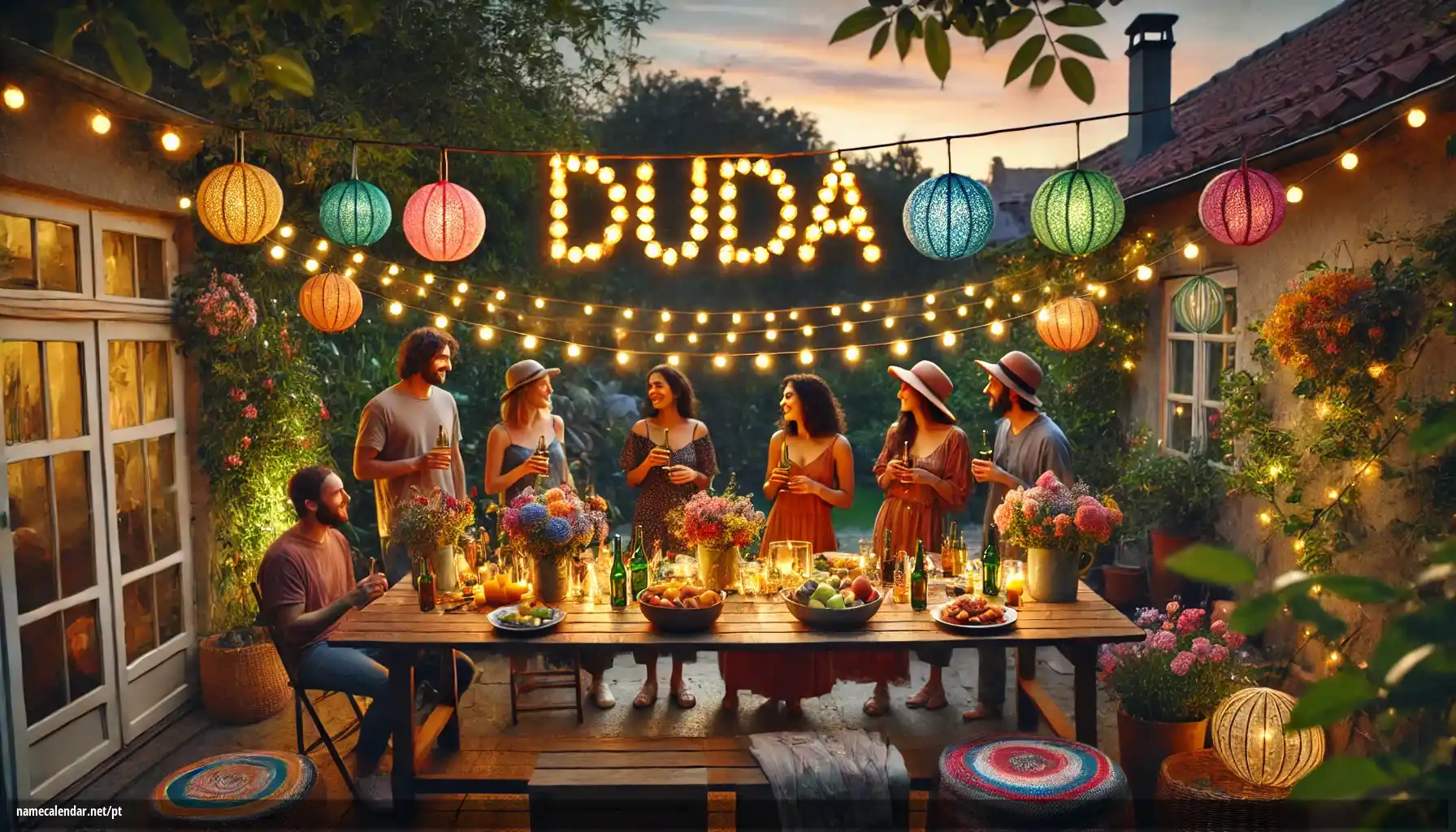 Celebração do dia do nome e nome - Duda