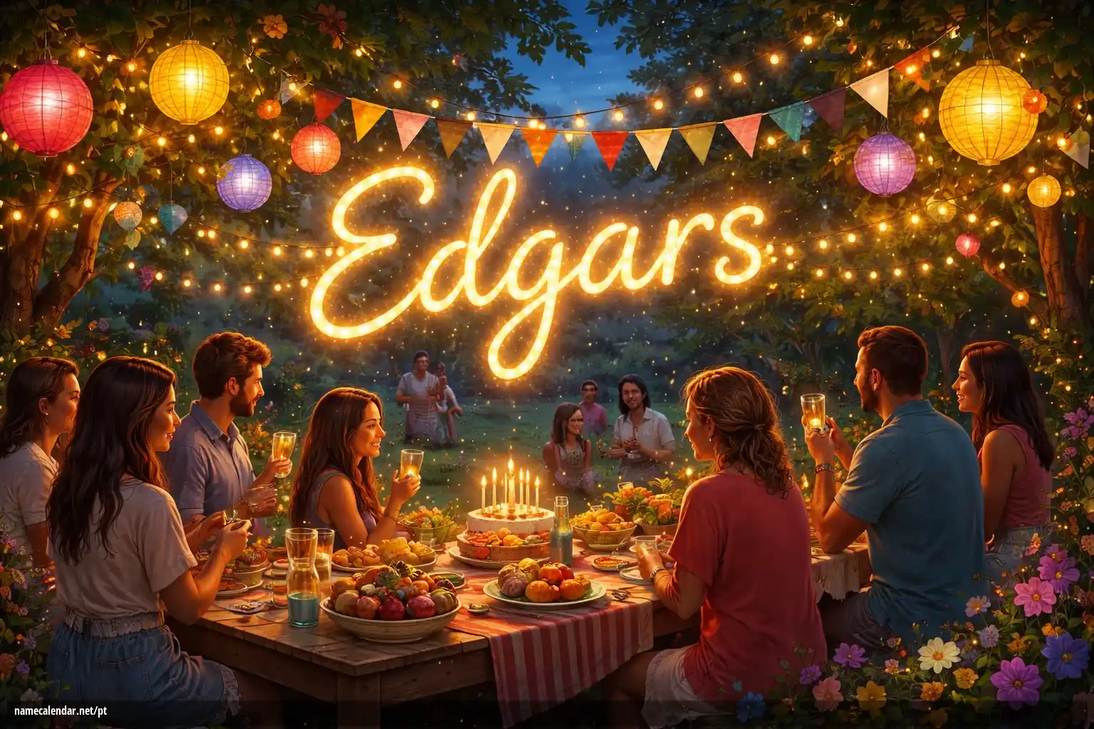 Celebração do dia do nome e nome - Edgars
