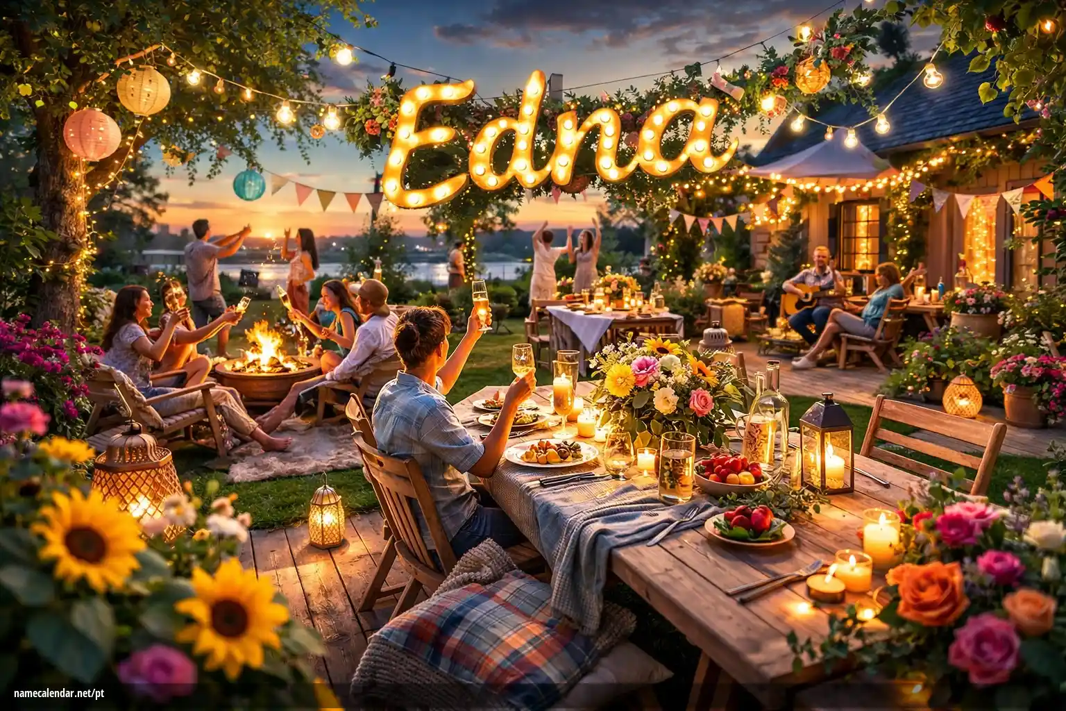 Celebração do dia do nome e nome - Edna