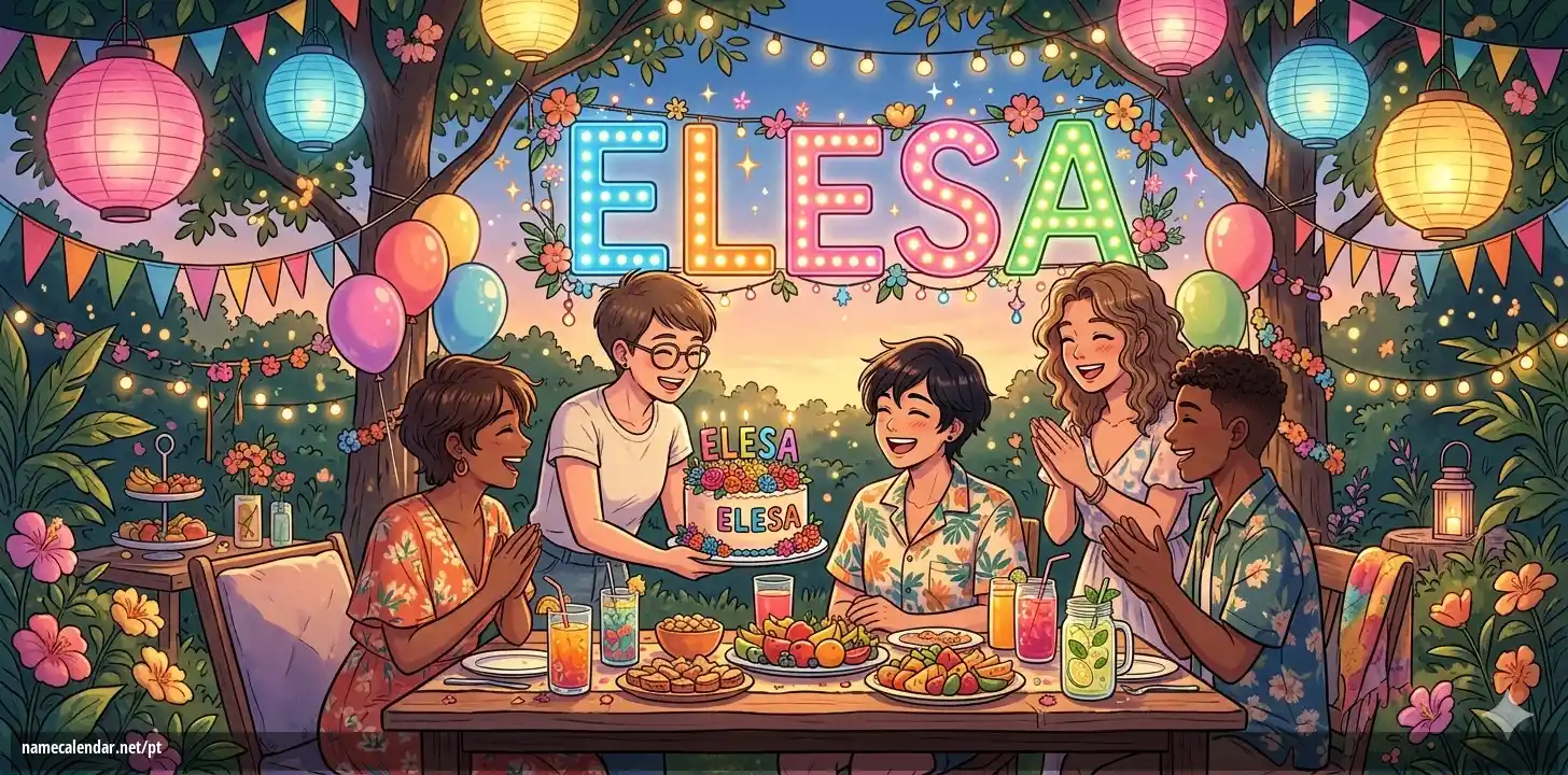 Celebração do dia do nome e nome - Elesa