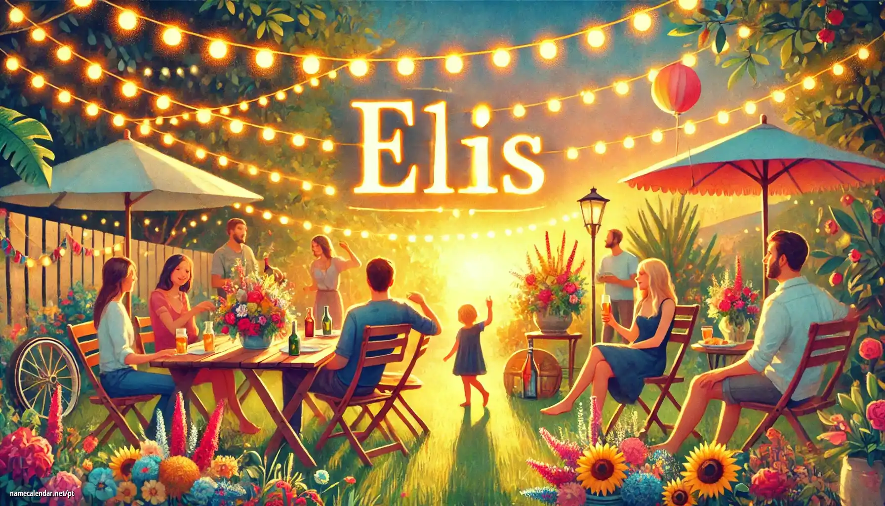 Celebração do dia do nome e nome - Elis