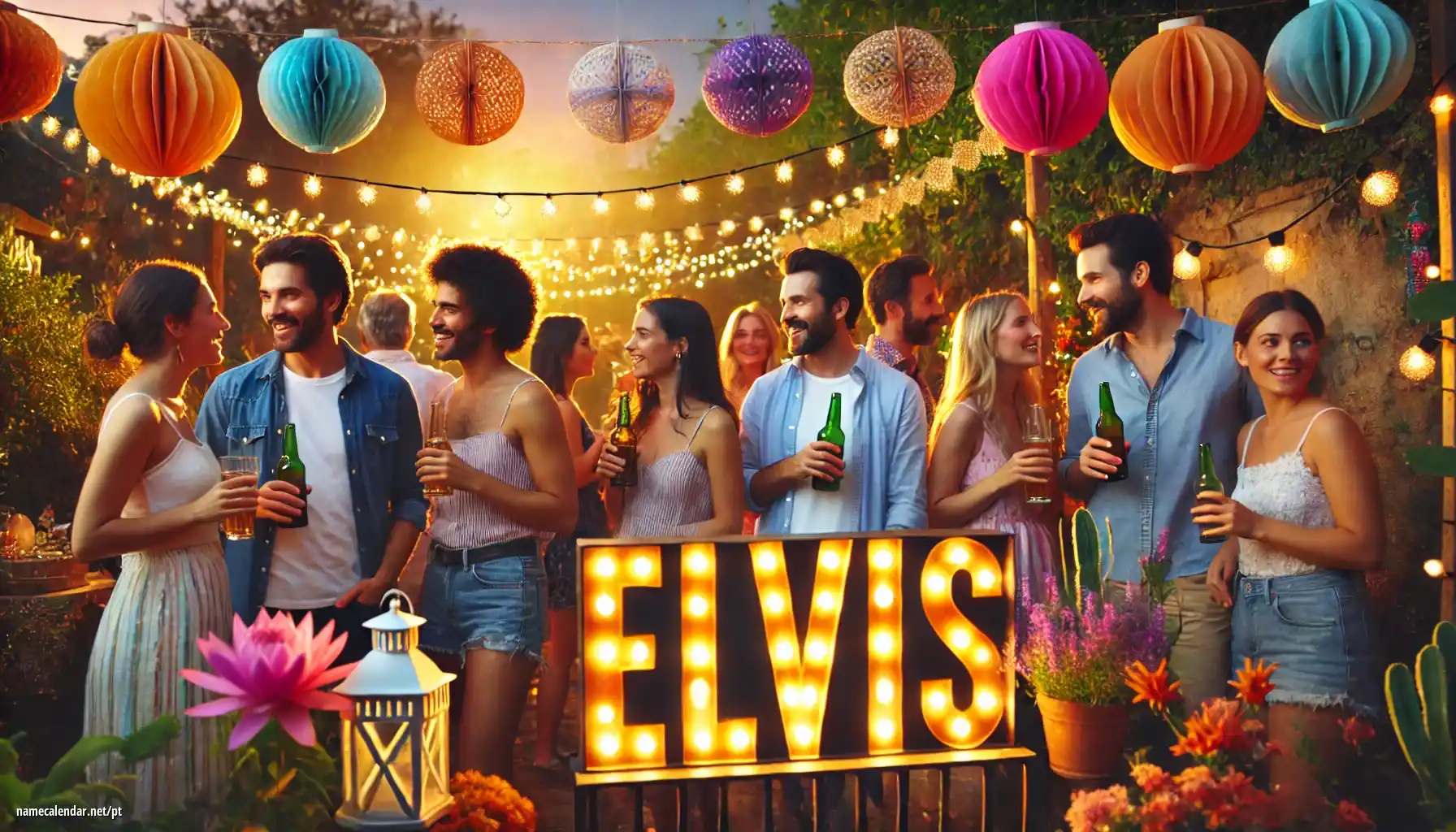 Celebração do dia do nome e nome - Elvis