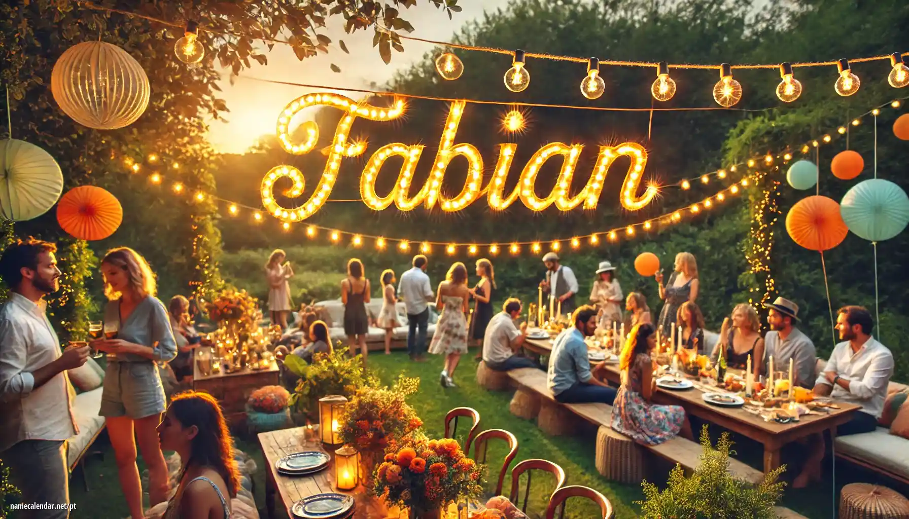 Celebração do dia do nome e nome - Fabian