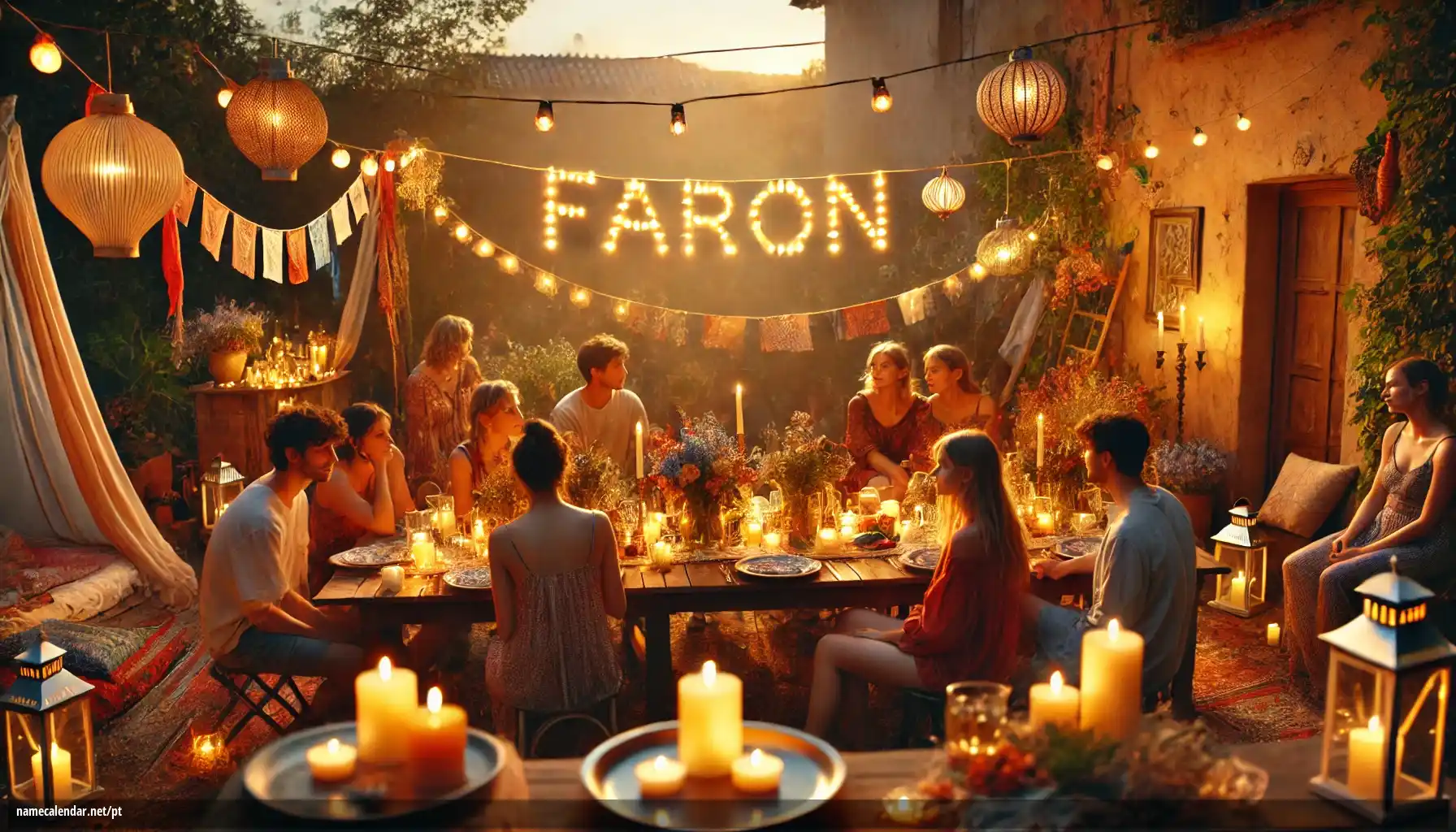 Celebração do dia do nome e nome - Faron