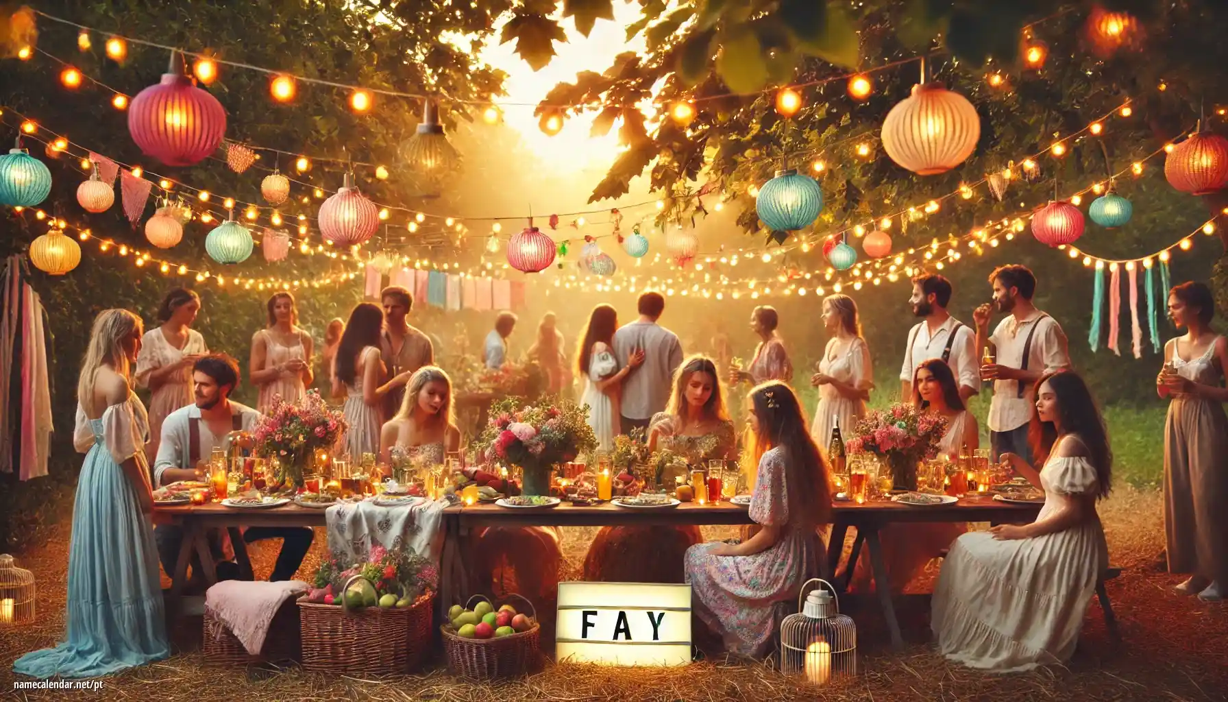 Celebração do dia do nome e nome - Fay