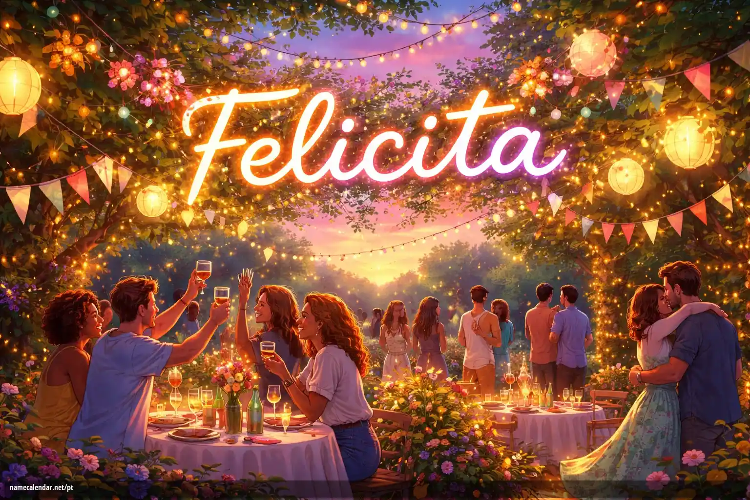 Celebração do dia do nome e nome - Felicita