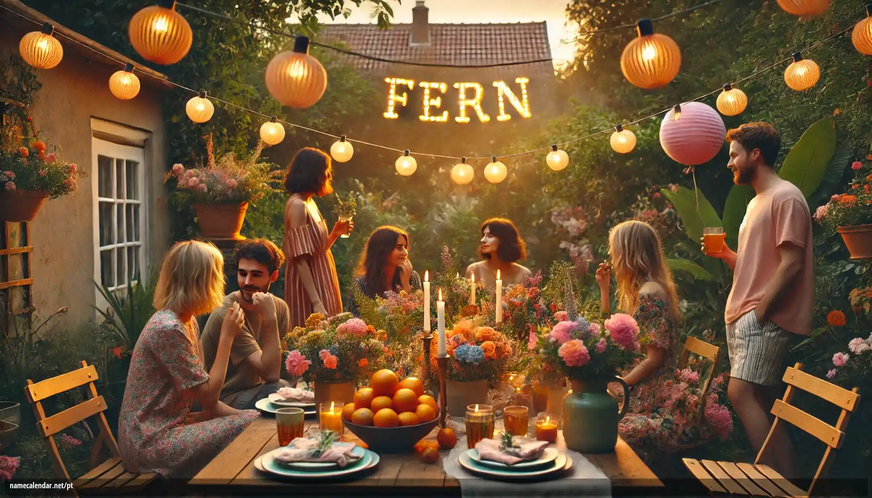Celebração do dia do nome e nome - Fern