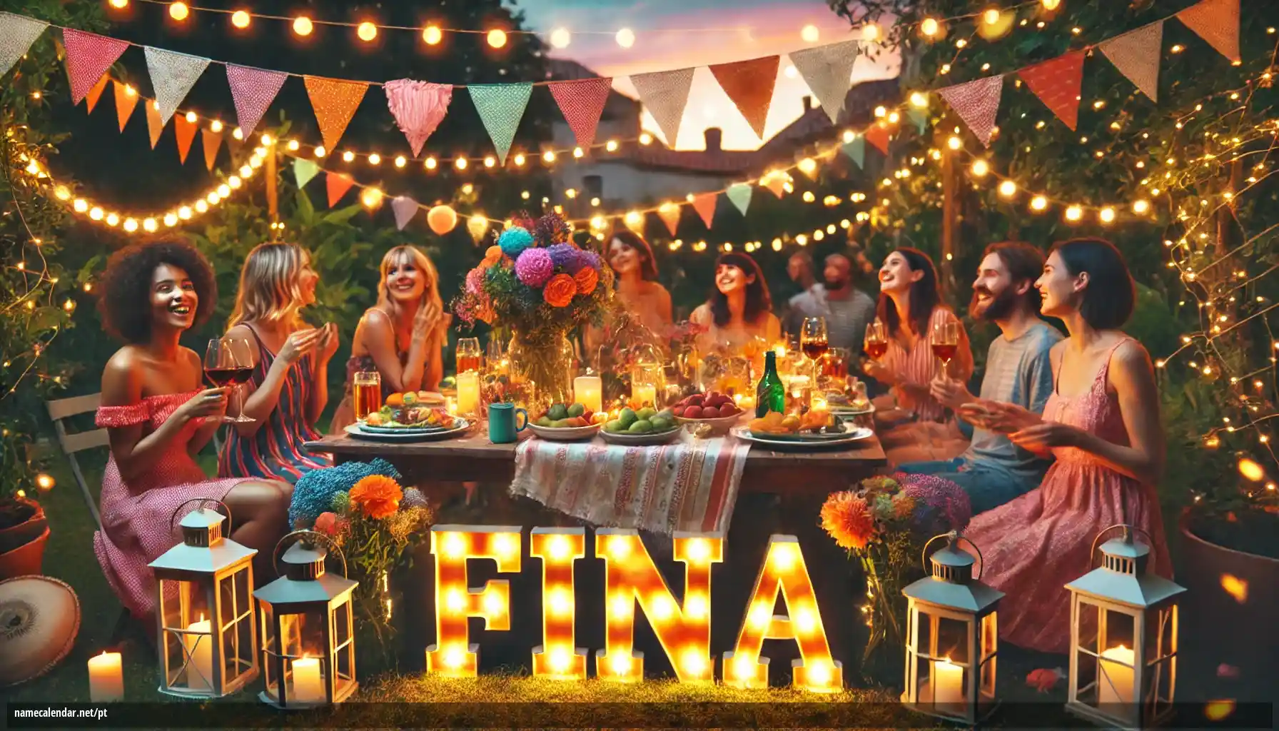 Celebração do dia do nome e nome - Fina