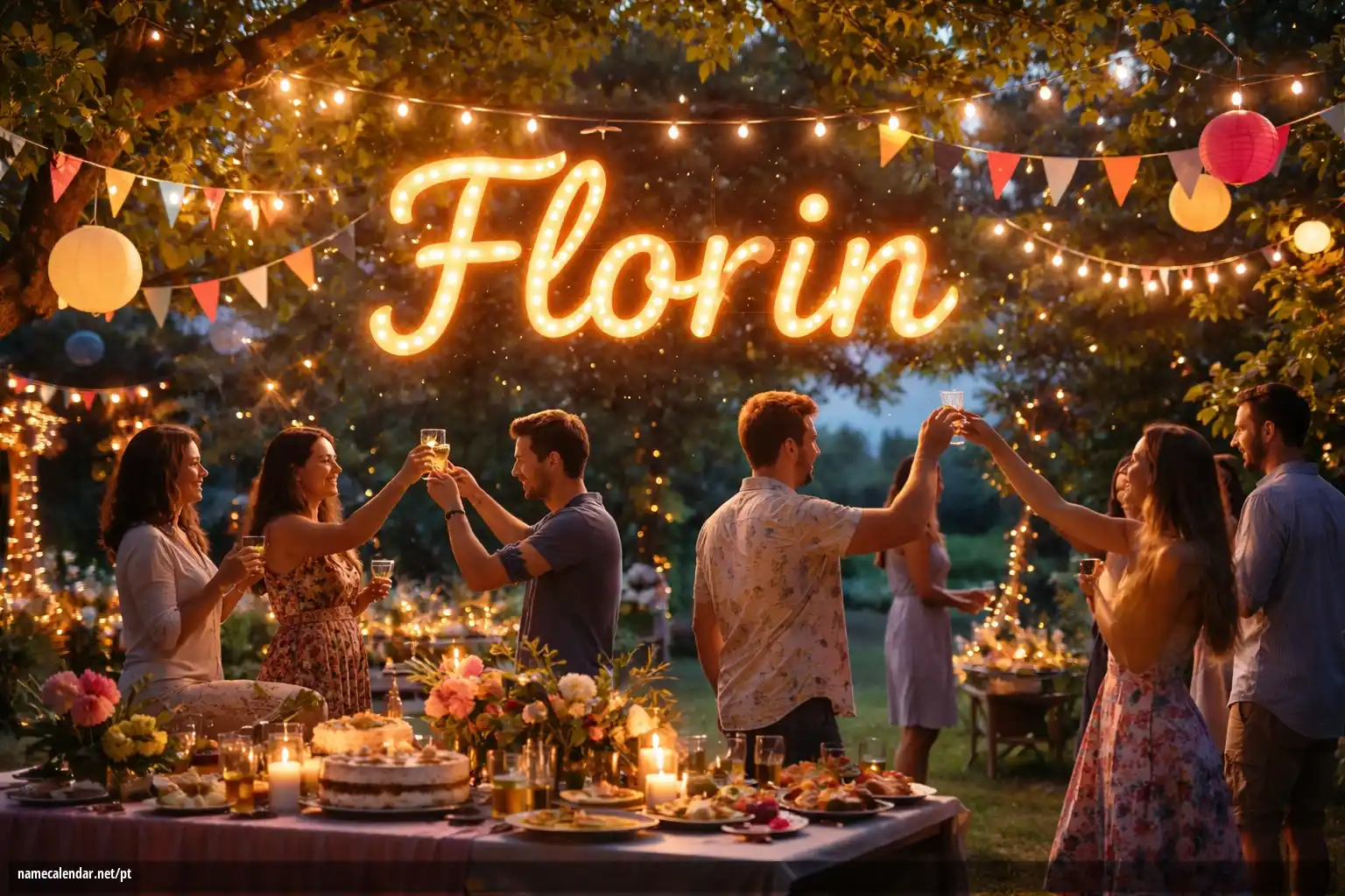 Celebração do dia do nome e nome - Florin