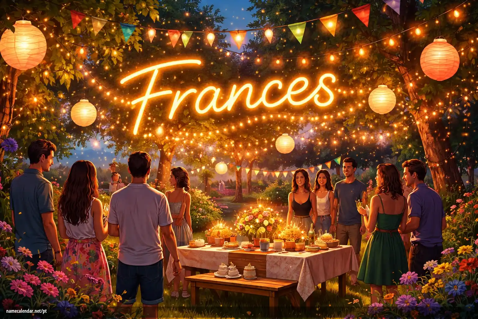 Celebração do dia do nome e nome - Frances