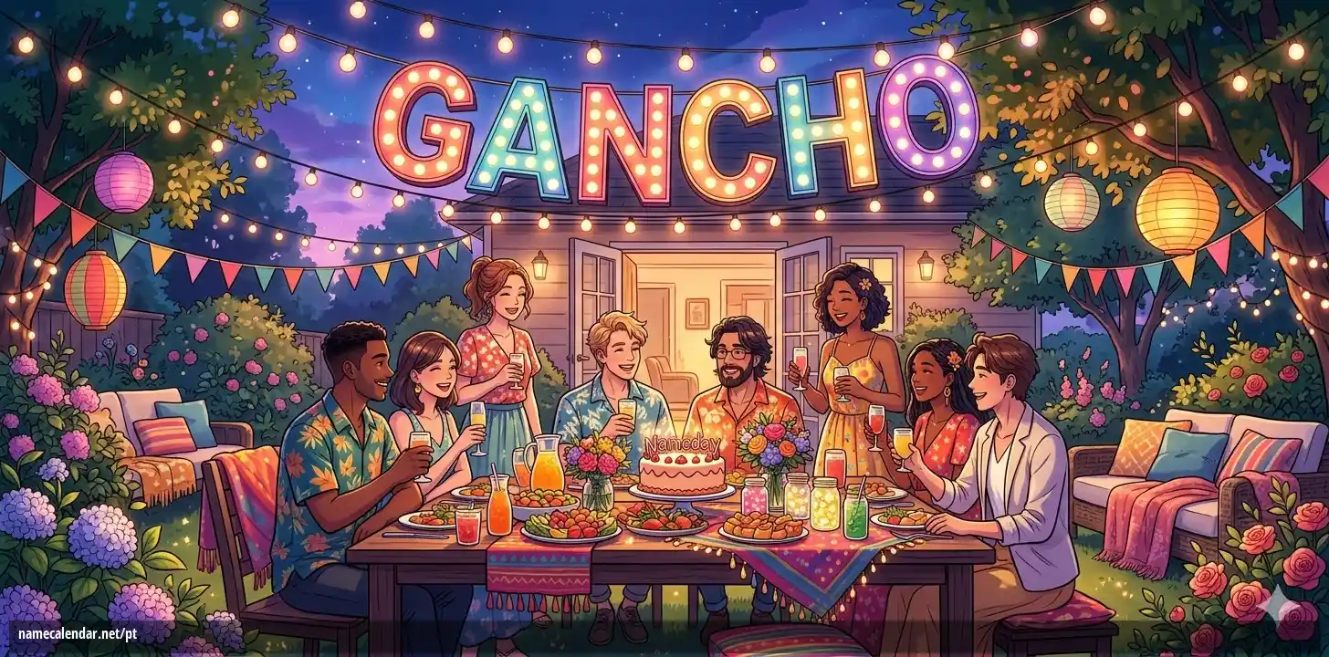 Celebração do dia do nome e nome - Gancho