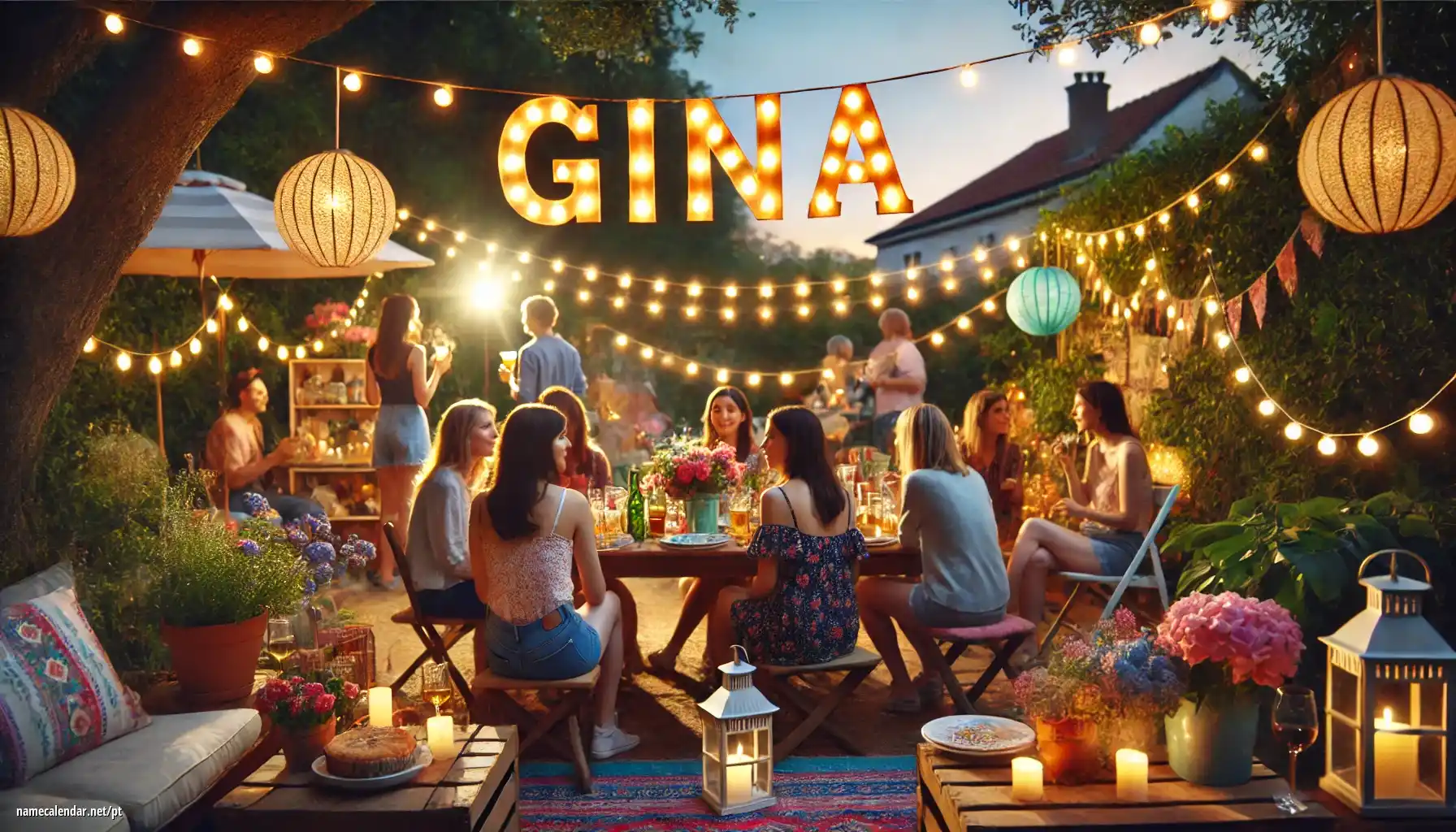 Celebração do dia do nome e nome - Gina
