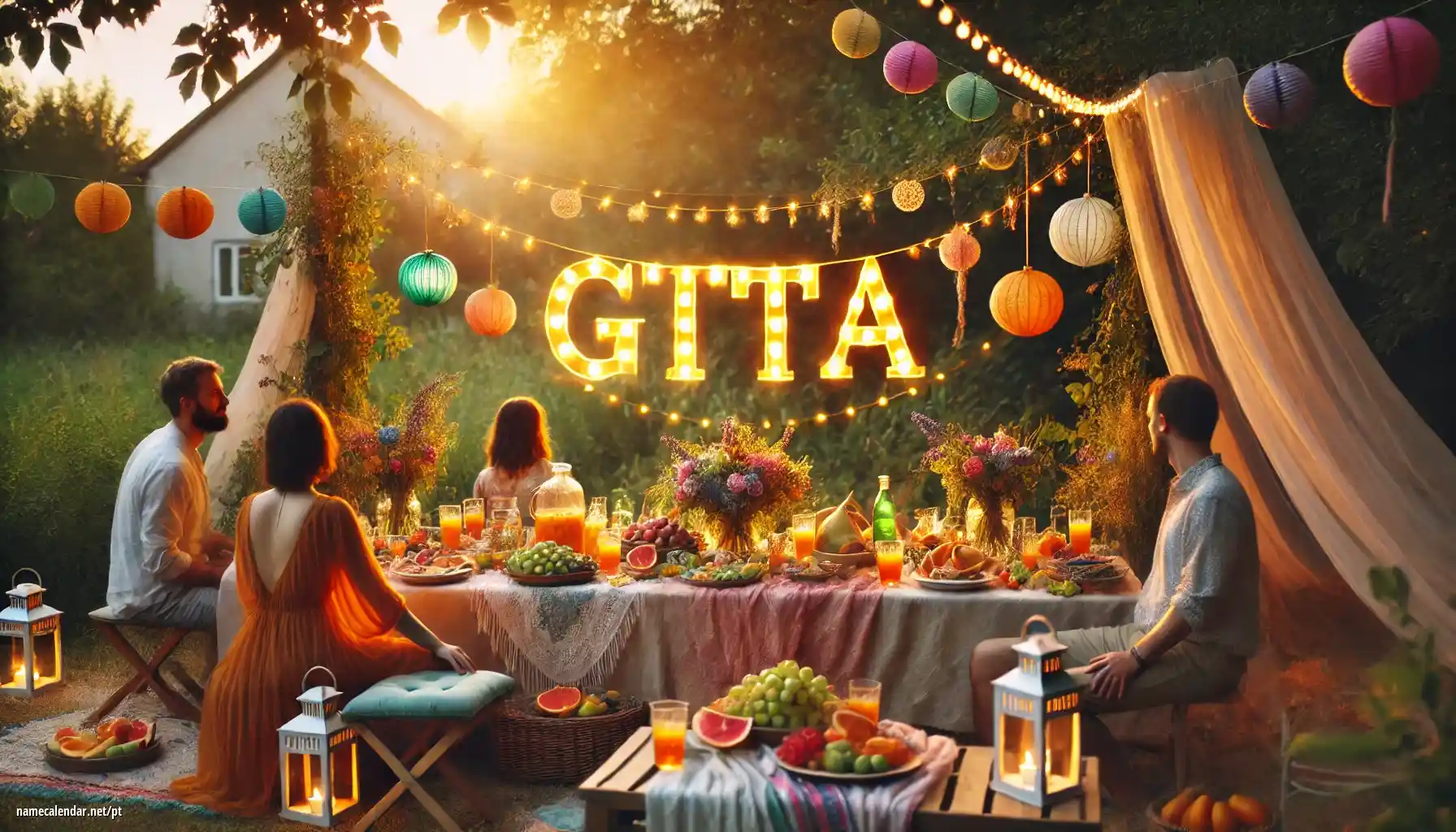 Celebração do dia do nome e nome - Gita