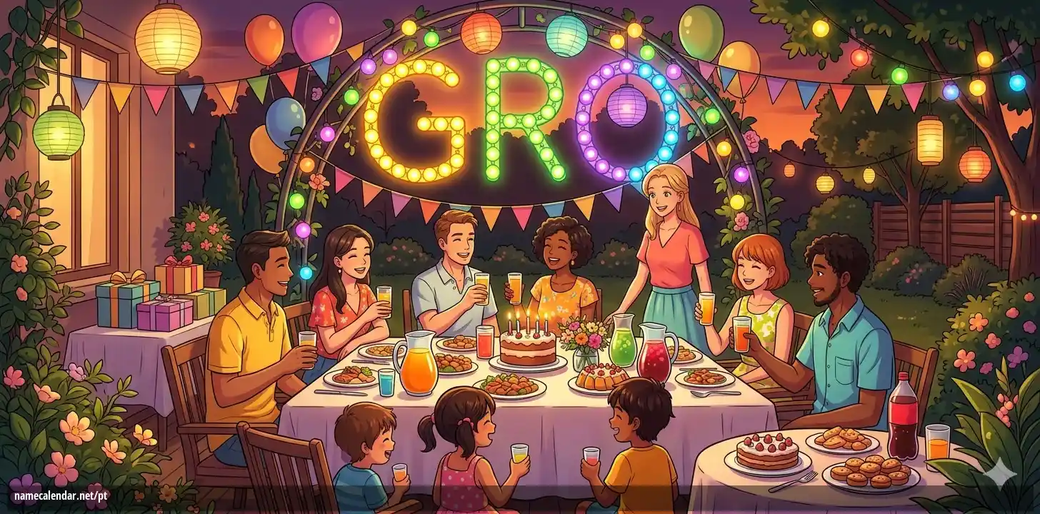 Celebração do dia do nome e nome - Gro