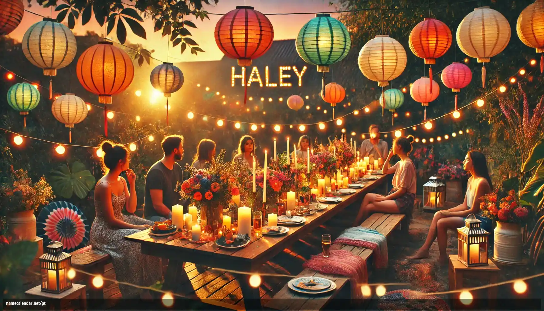 Celebração do dia do nome e nome - Haley