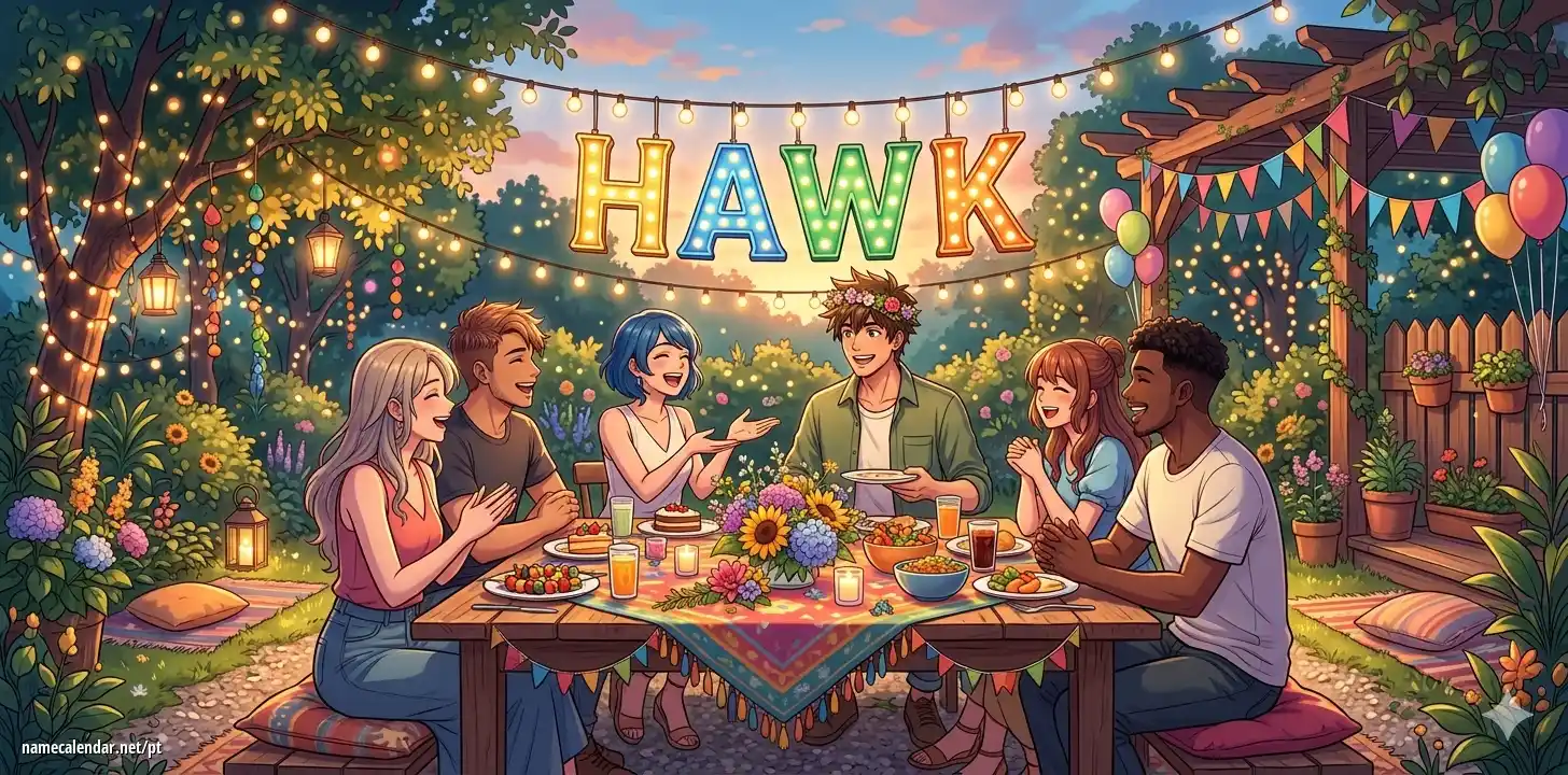 Celebração do dia do nome e nome - Hawk