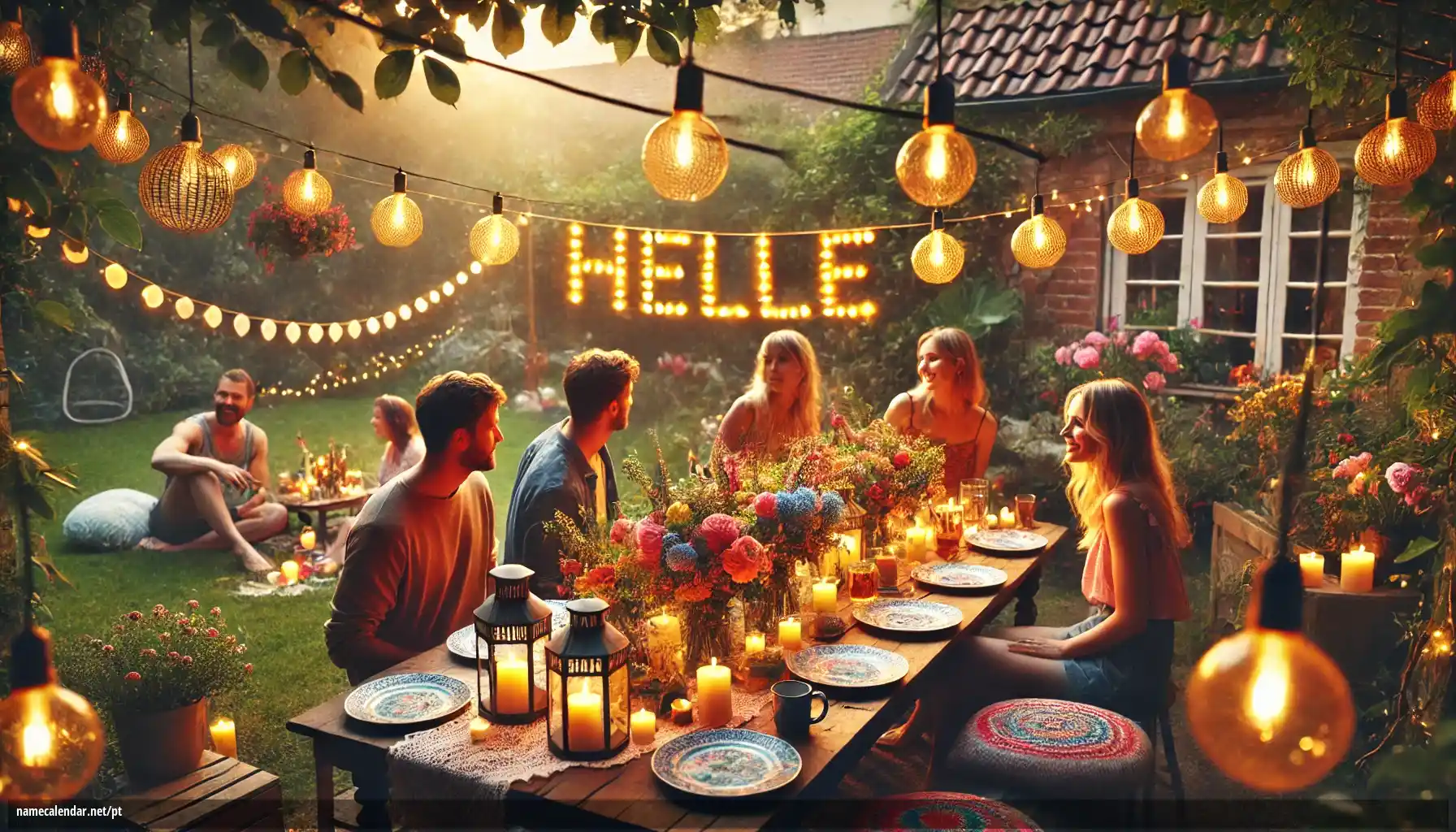 Celebração do dia do nome e nome - Helle