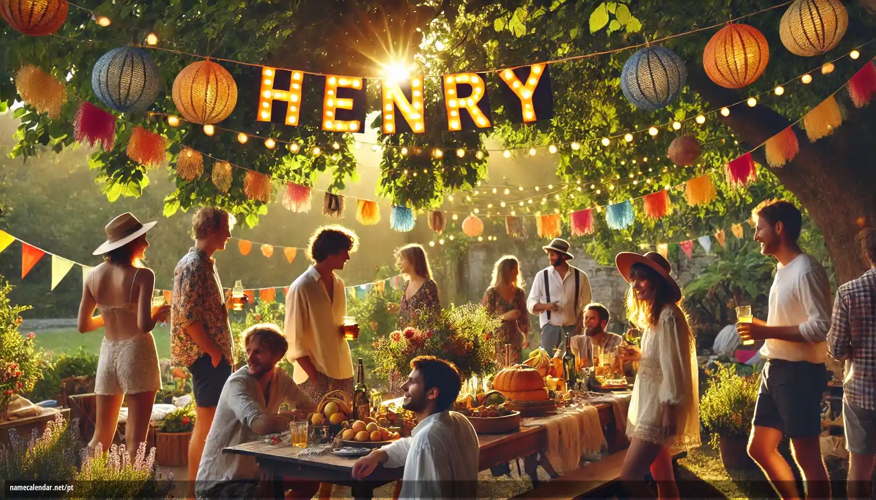 Celebração do dia do nome e nome - Henry